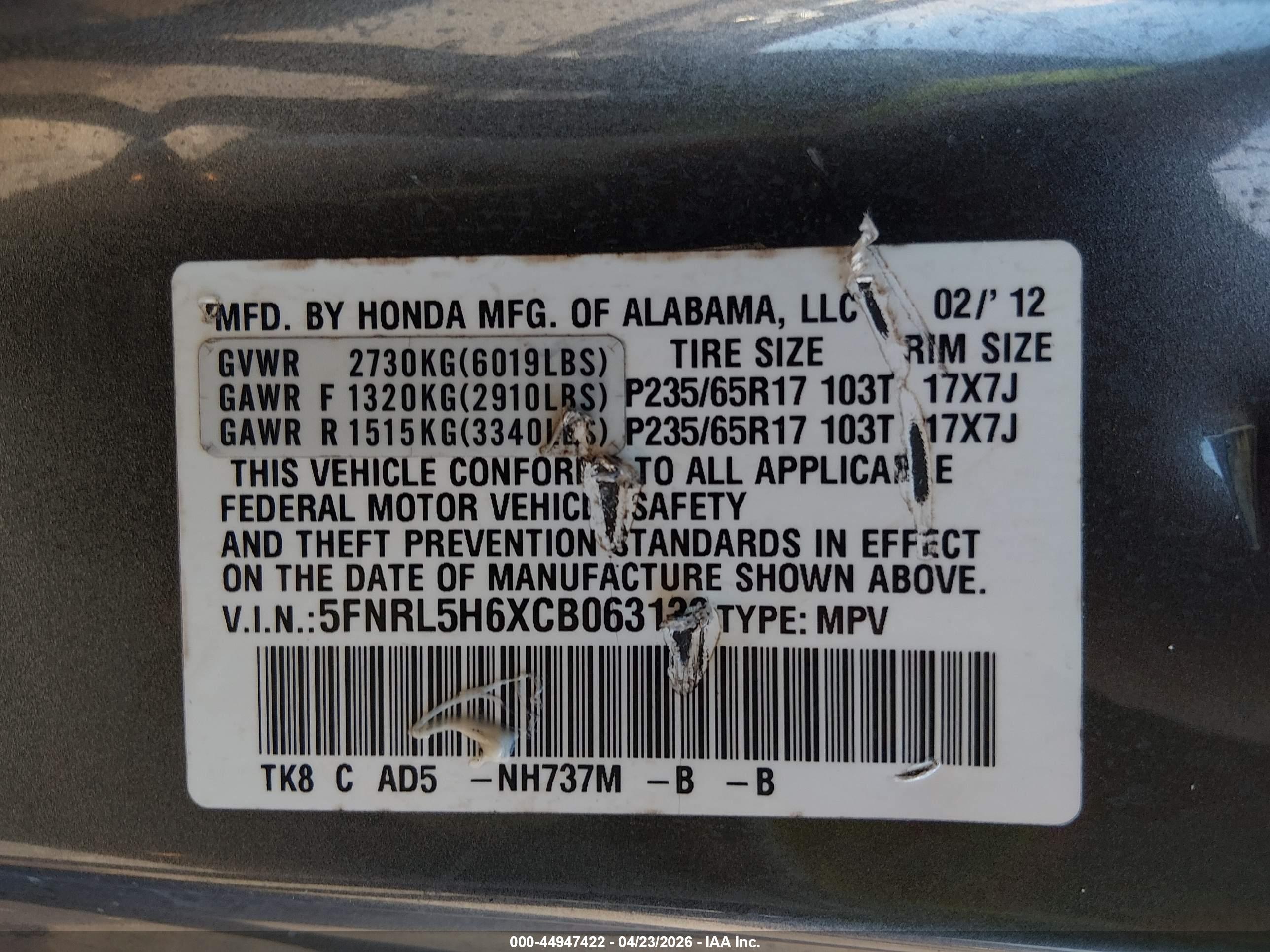 HONDA ODYSSEY image 9