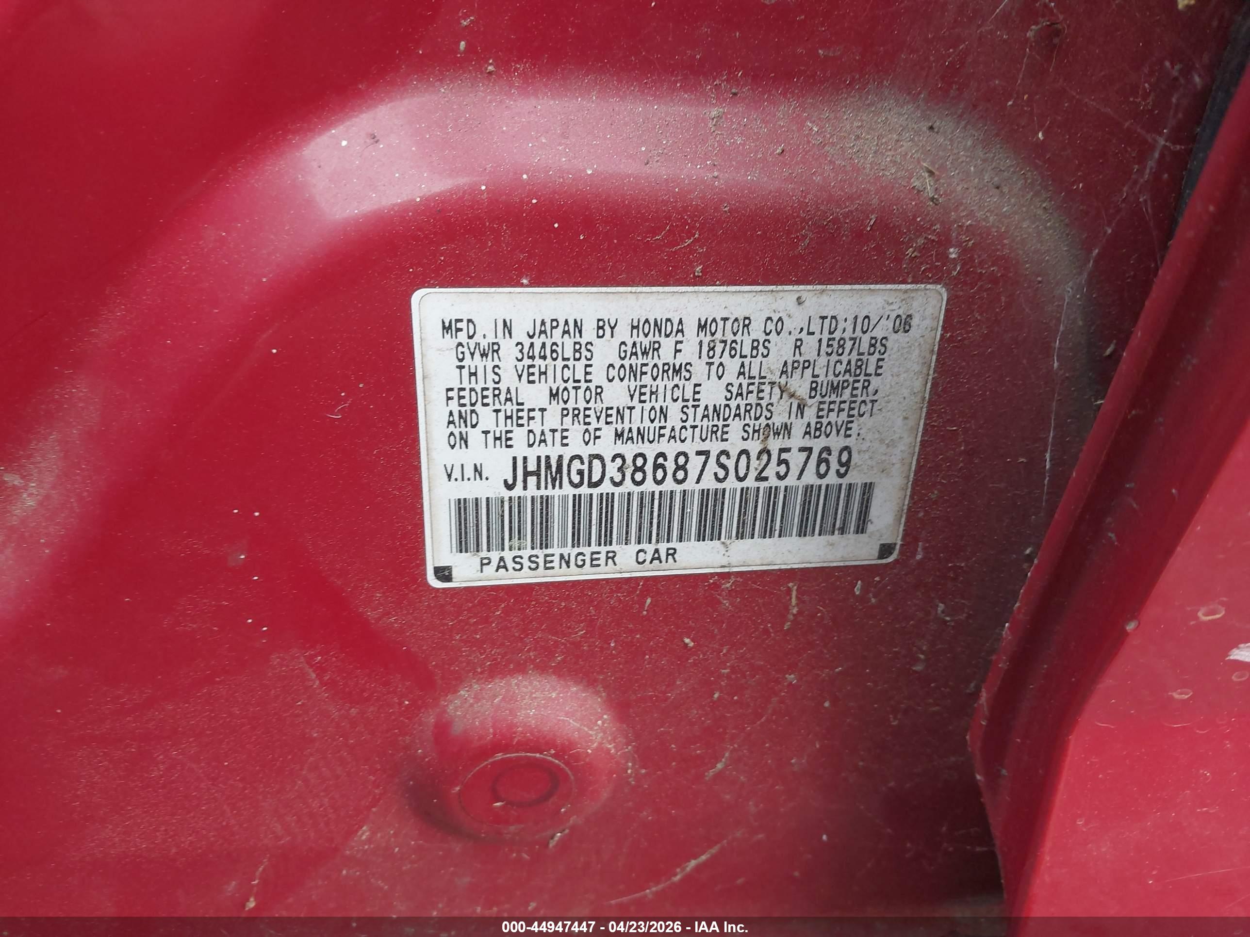 HONDA FIT image 9