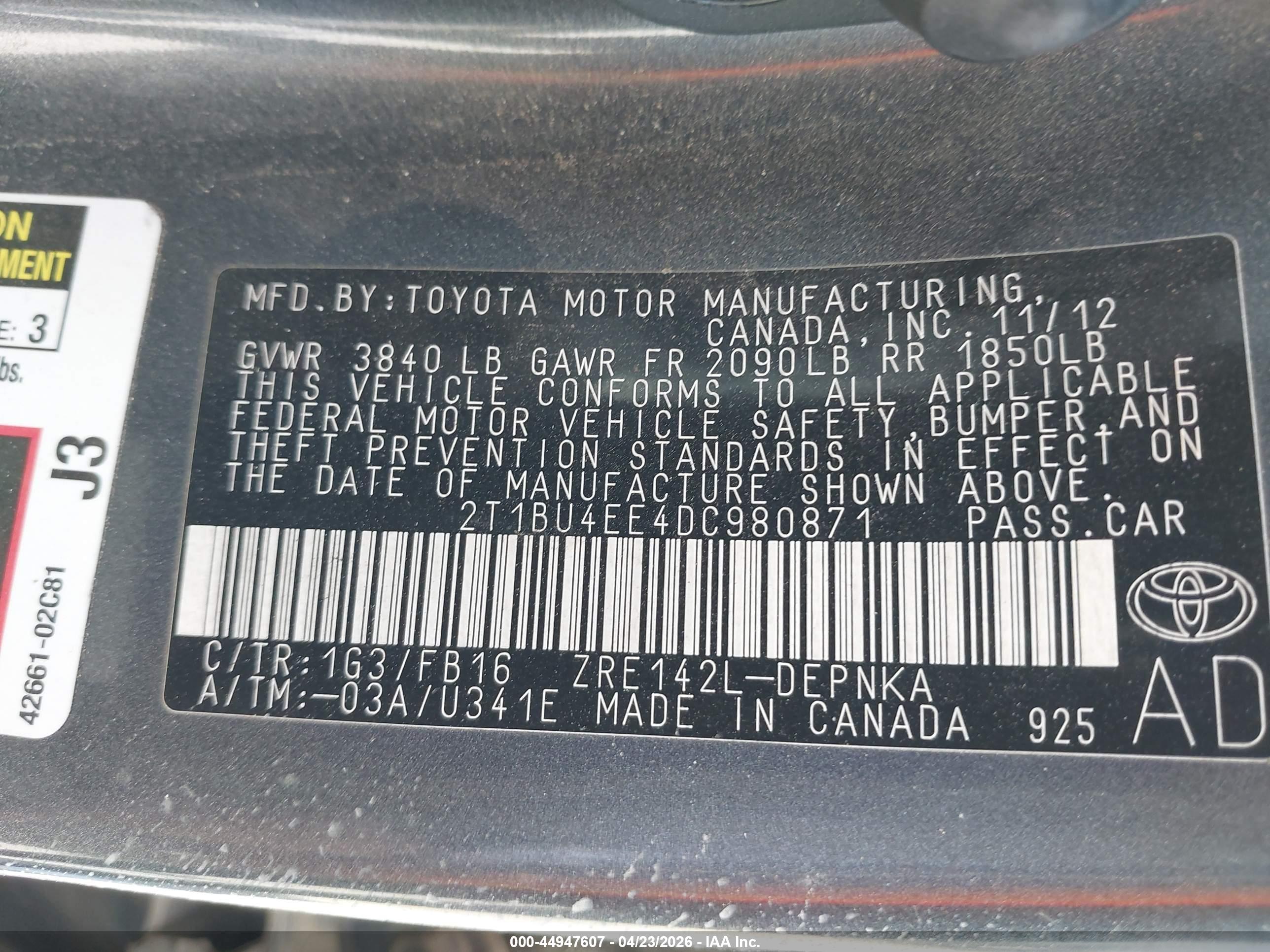 TOYOTA COROLLA image 9