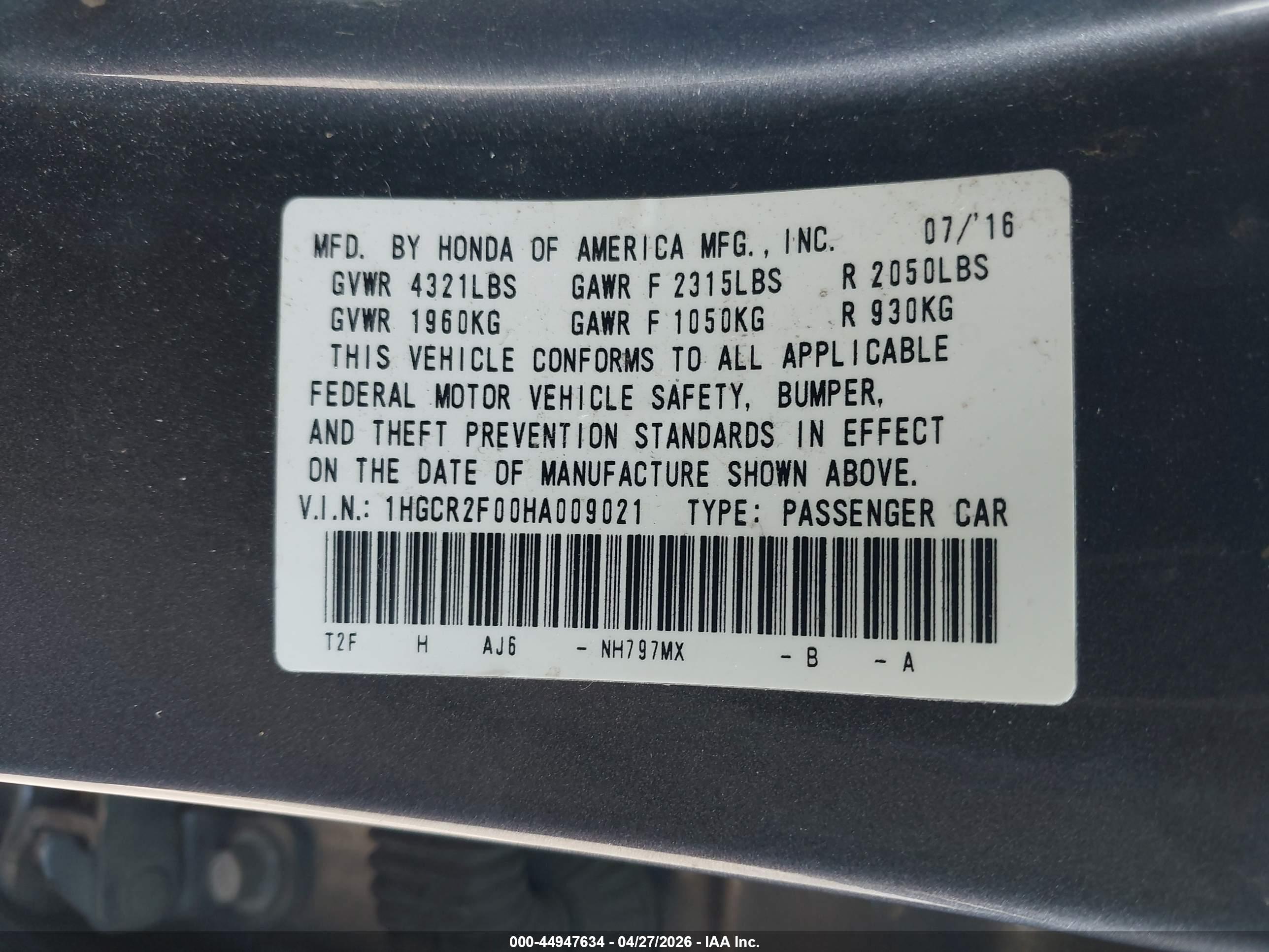 HONDA ACCORD image 9
