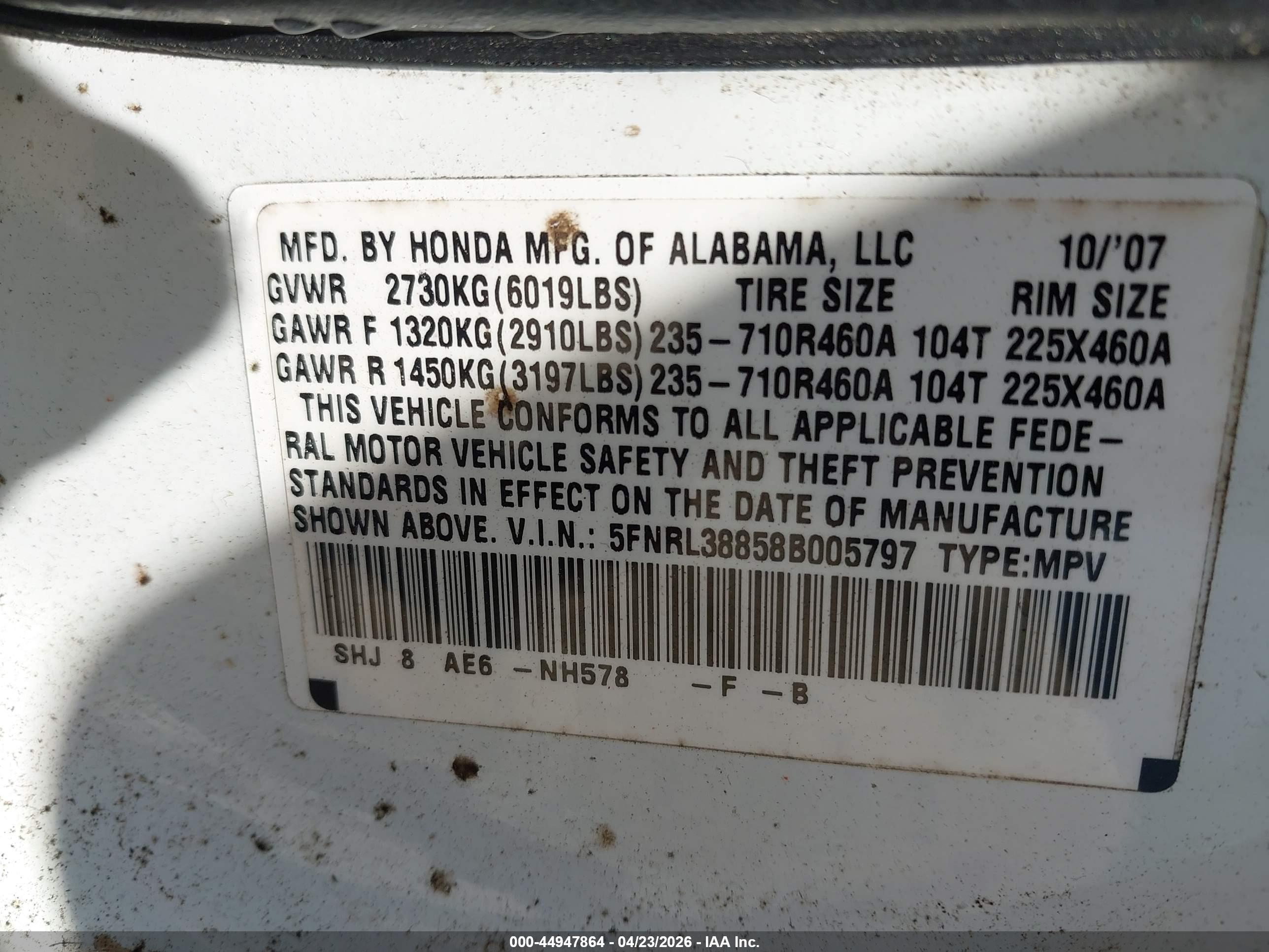 HONDA ODYSSEY image 9