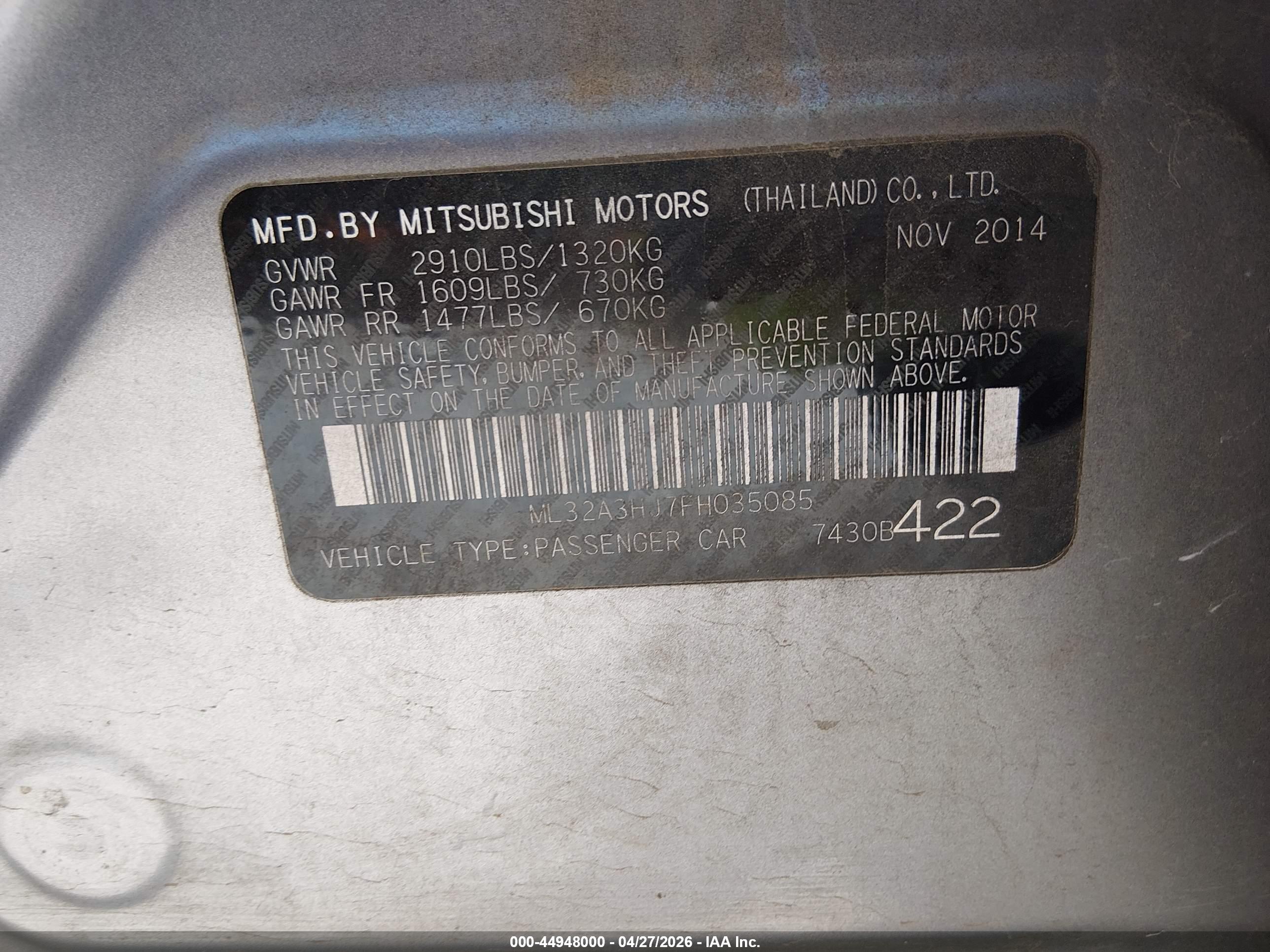 MITSUBISHI MIRAGE image 9