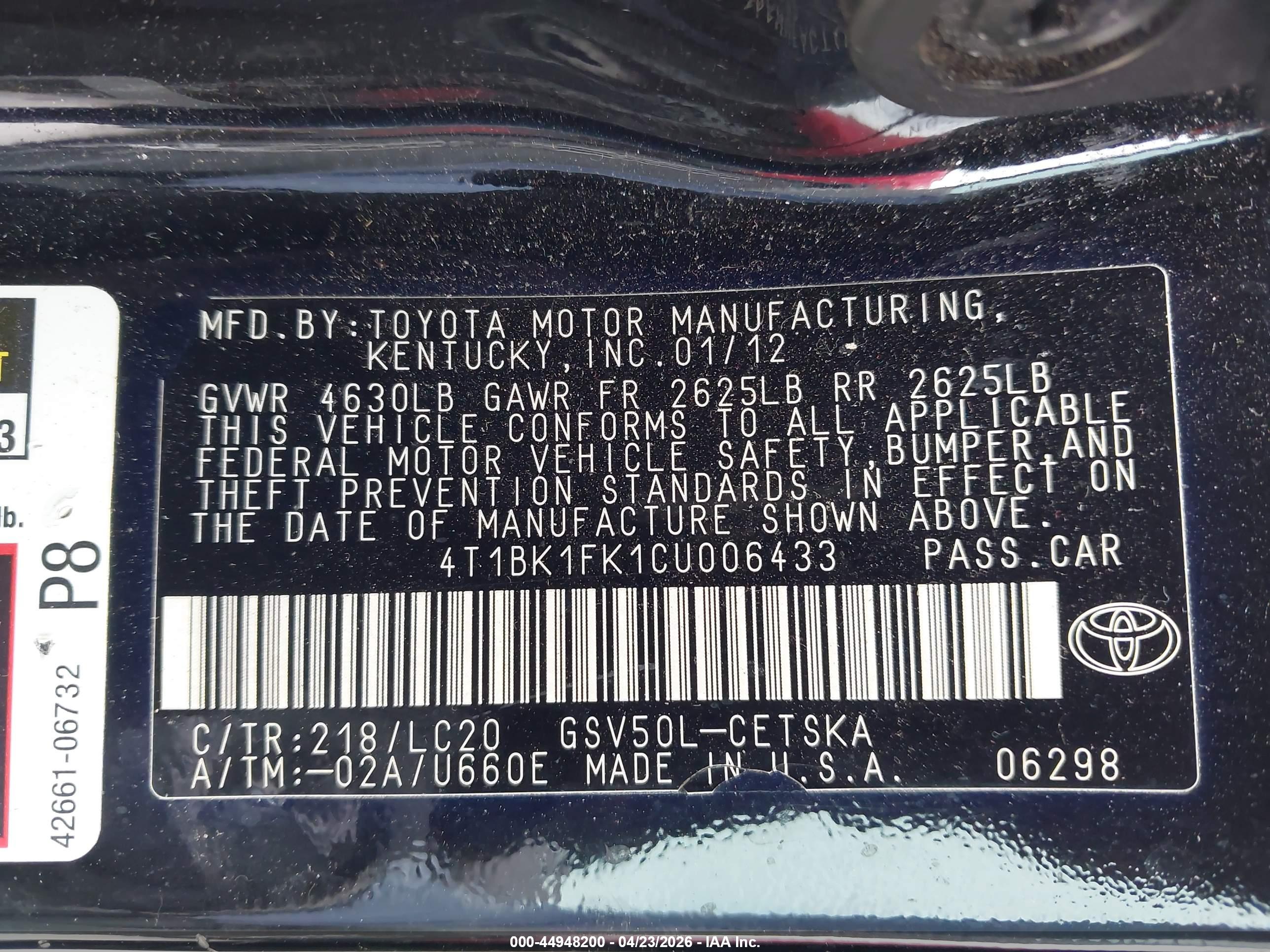 TOYOTA CAMRY image 9