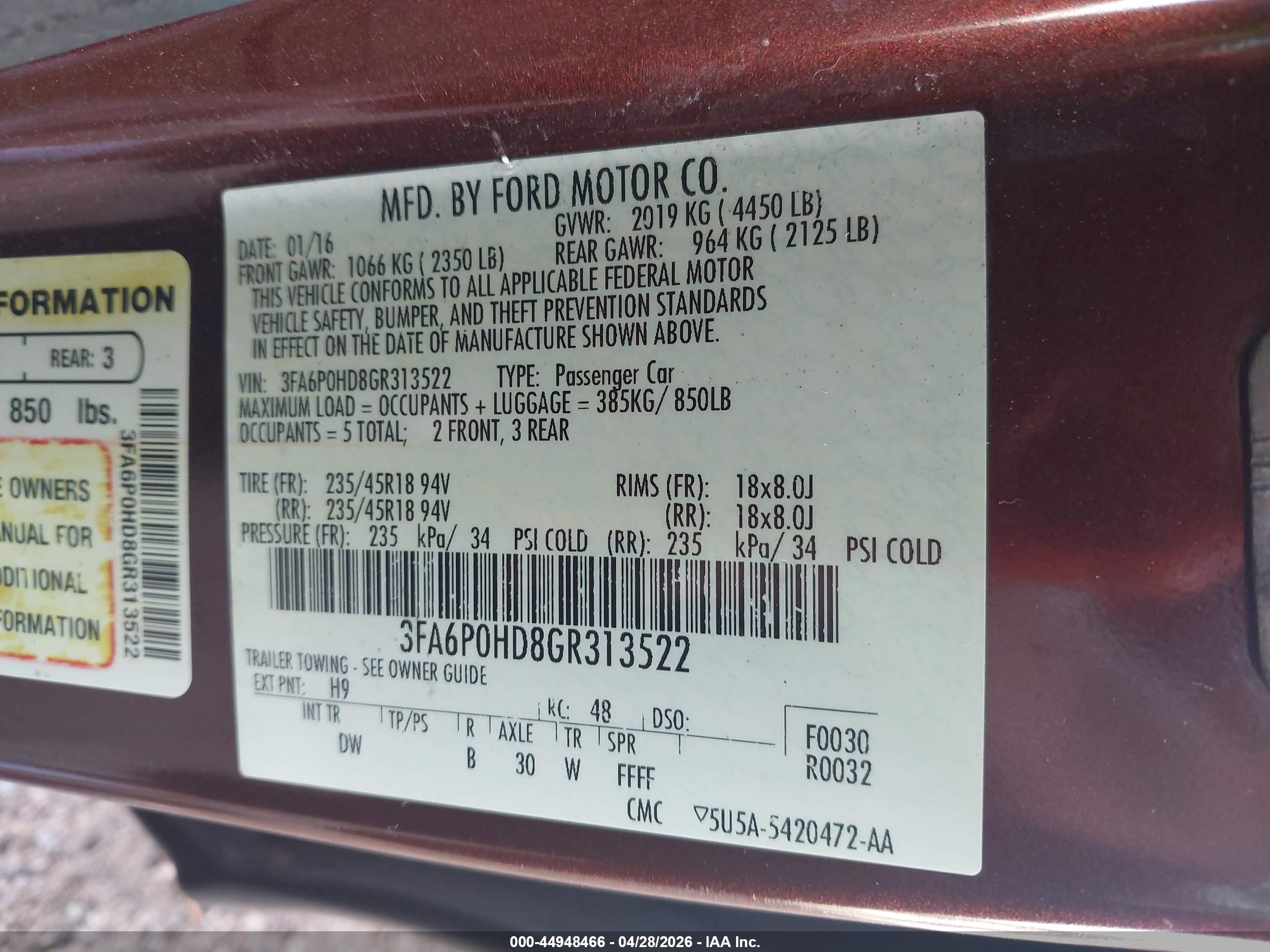 FORD FUSION image 9