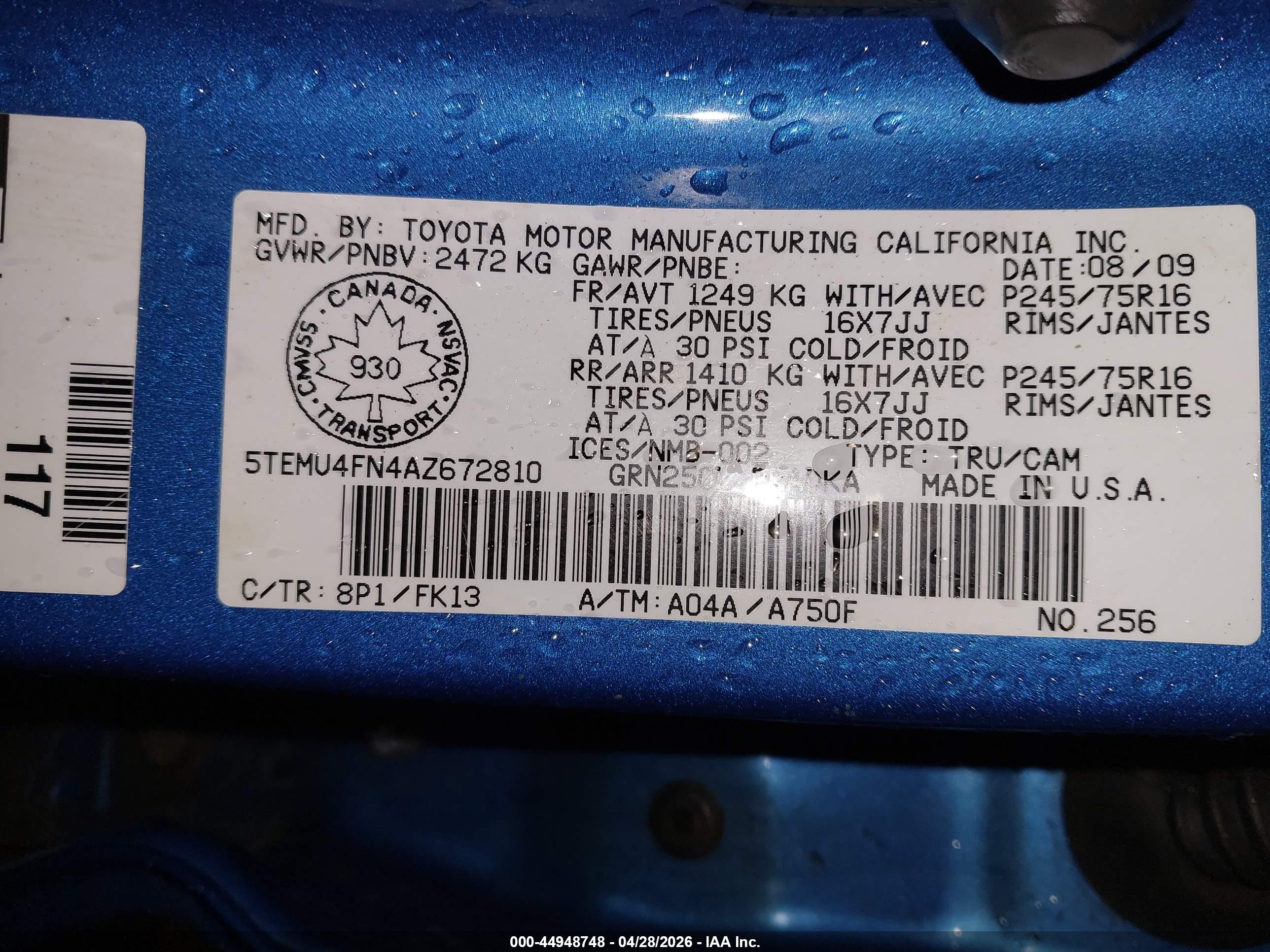 TOYOTA TACOMA image 9