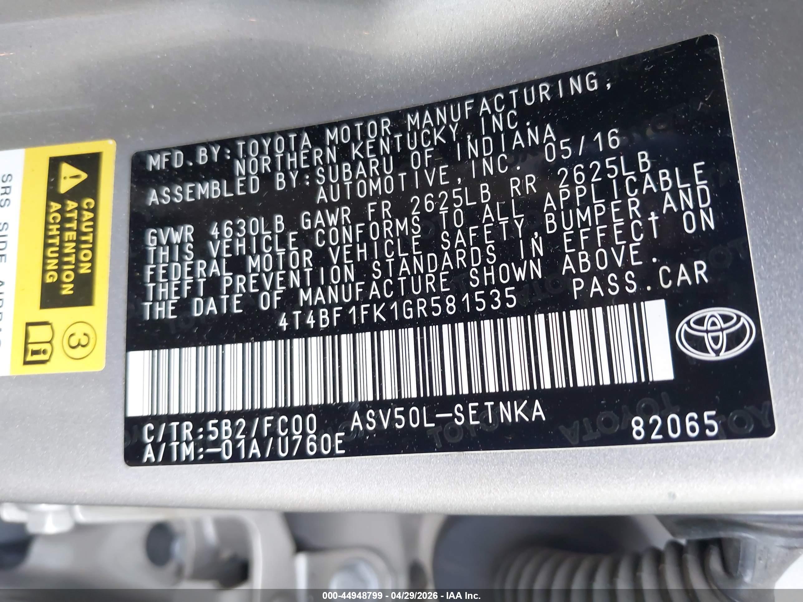 TOYOTA CAMRY image 9