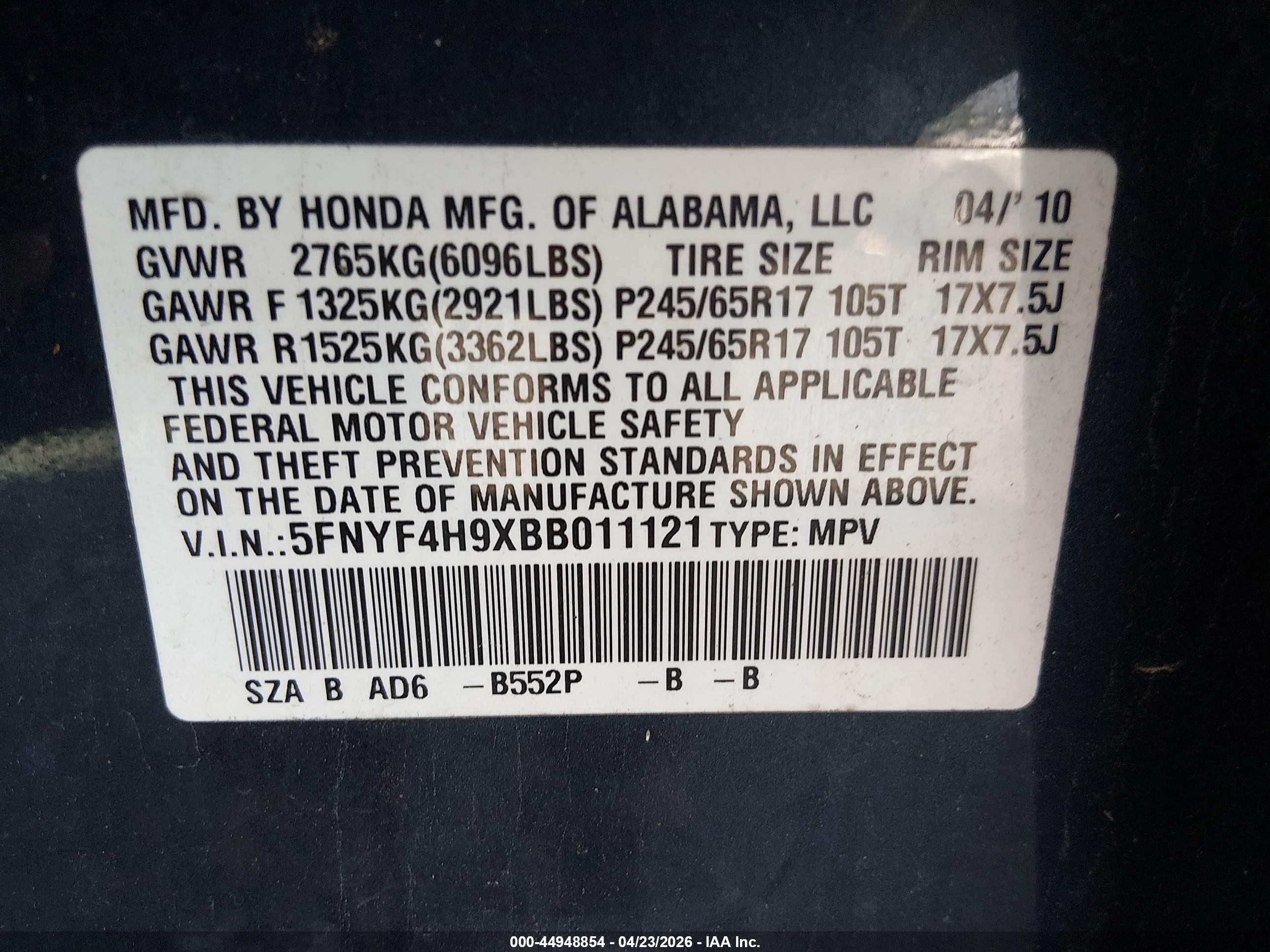 HONDA PILOT image 9