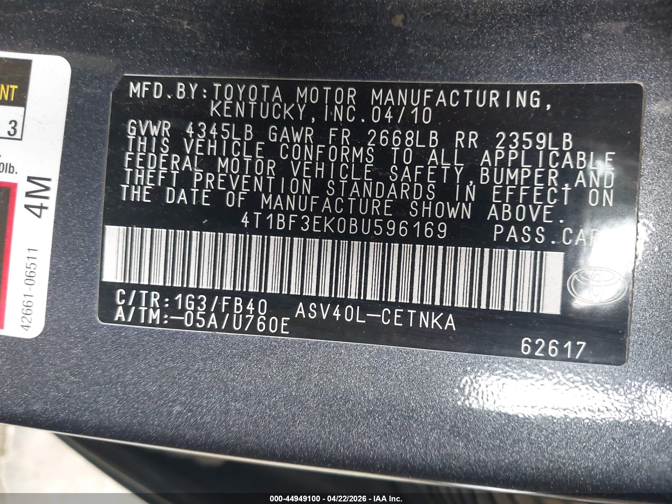 TOYOTA CAMRY image 9