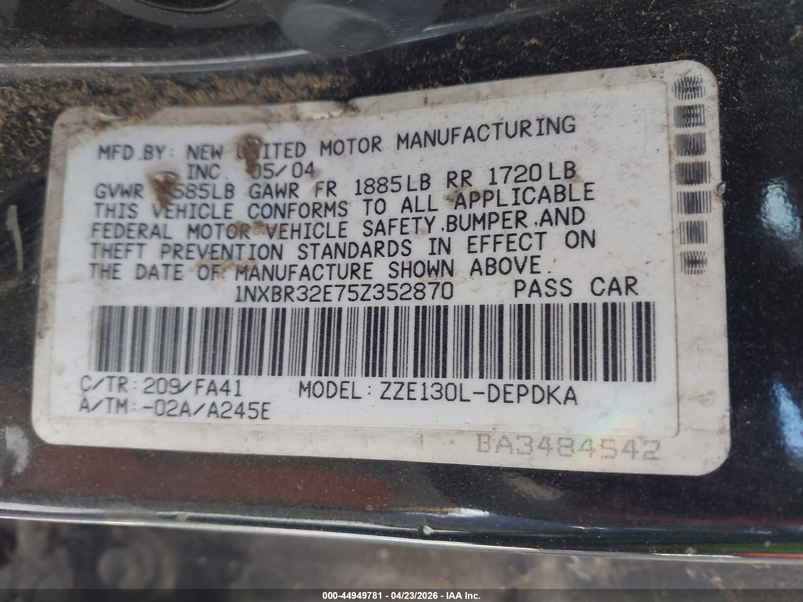 TOYOTA COROLLA image 9
