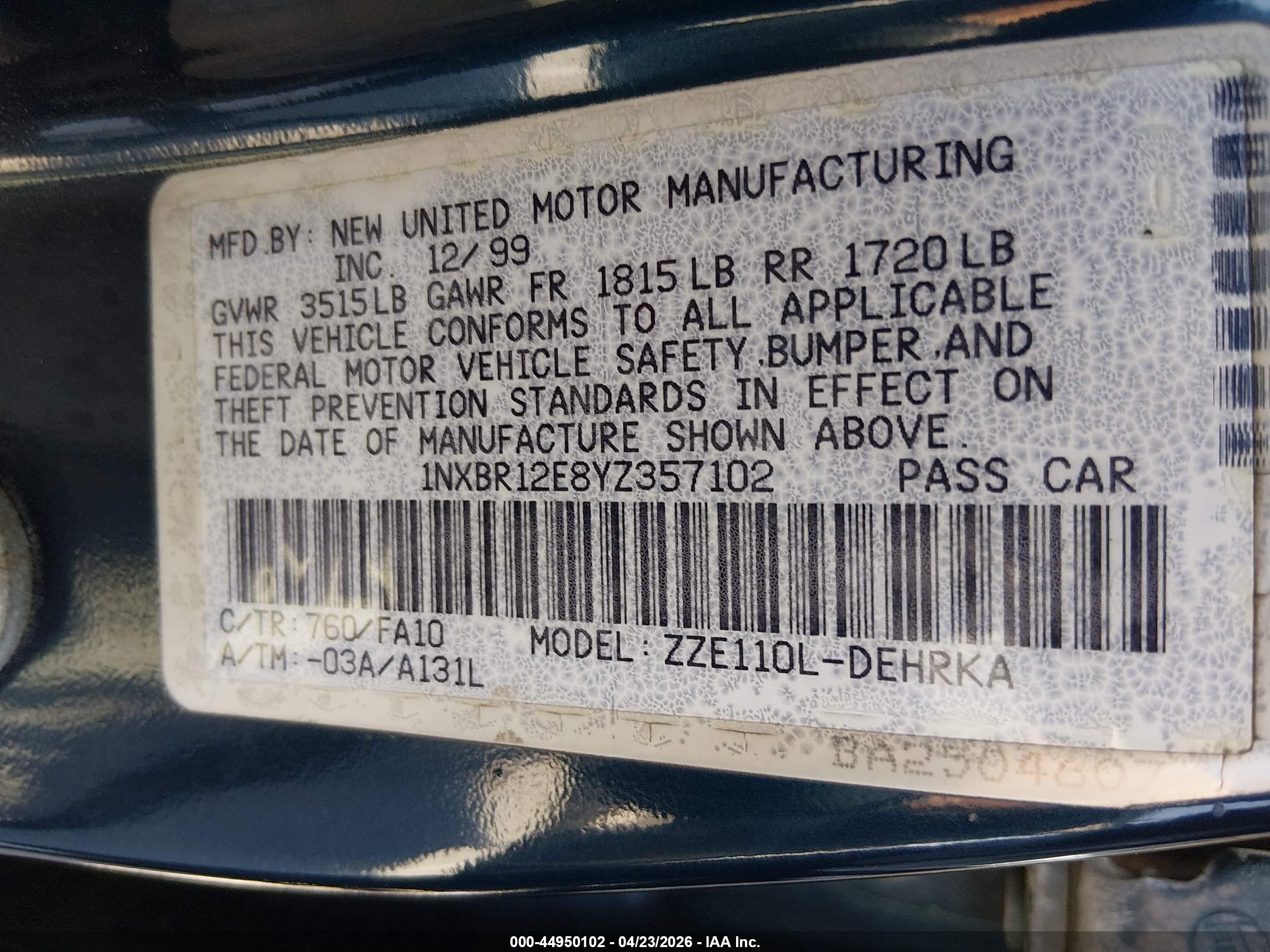 TOYOTA COROLLA image 9