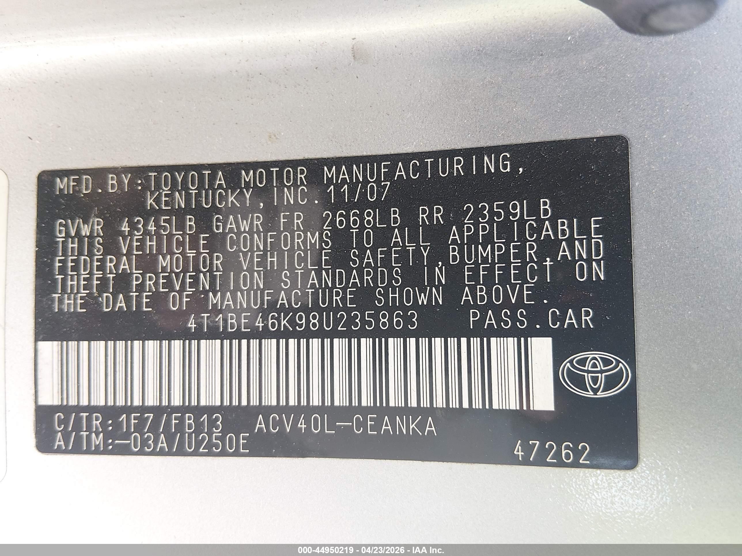 TOYOTA CAMRY image 9