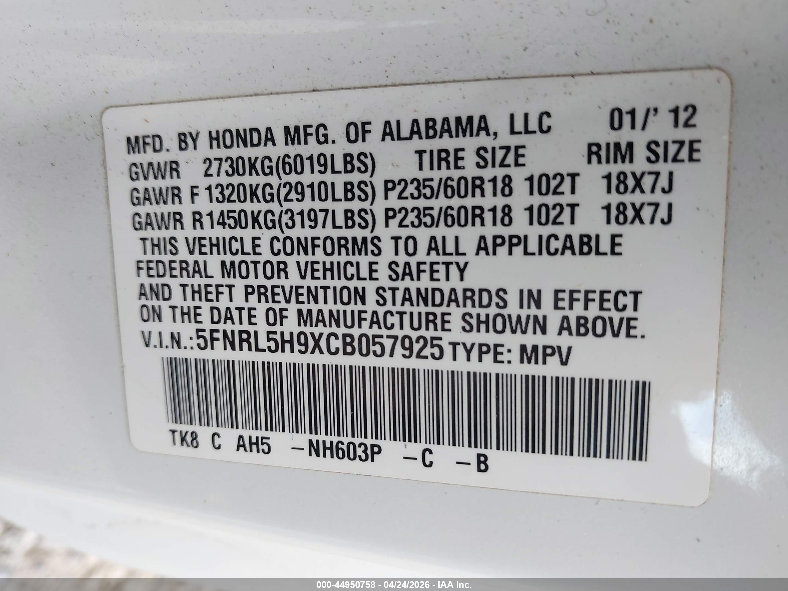 HONDA ODYSSEY image 9