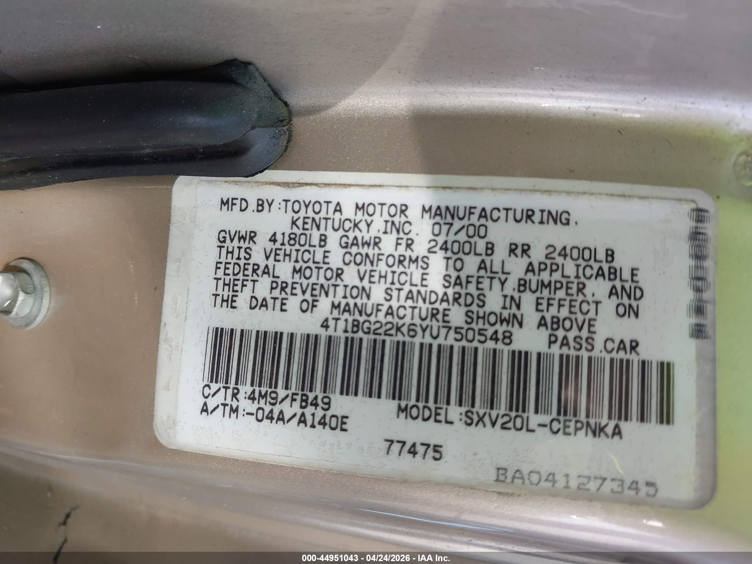 TOYOTA CAMRY image 9