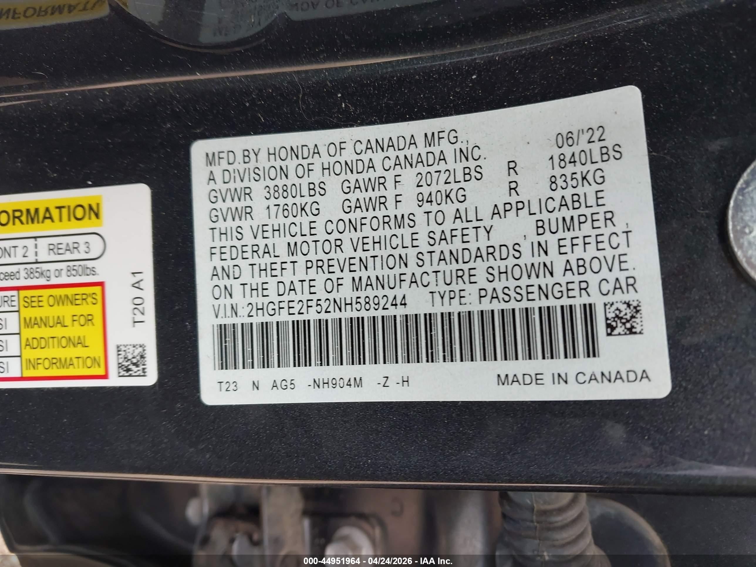 HONDA CIVIC image 9