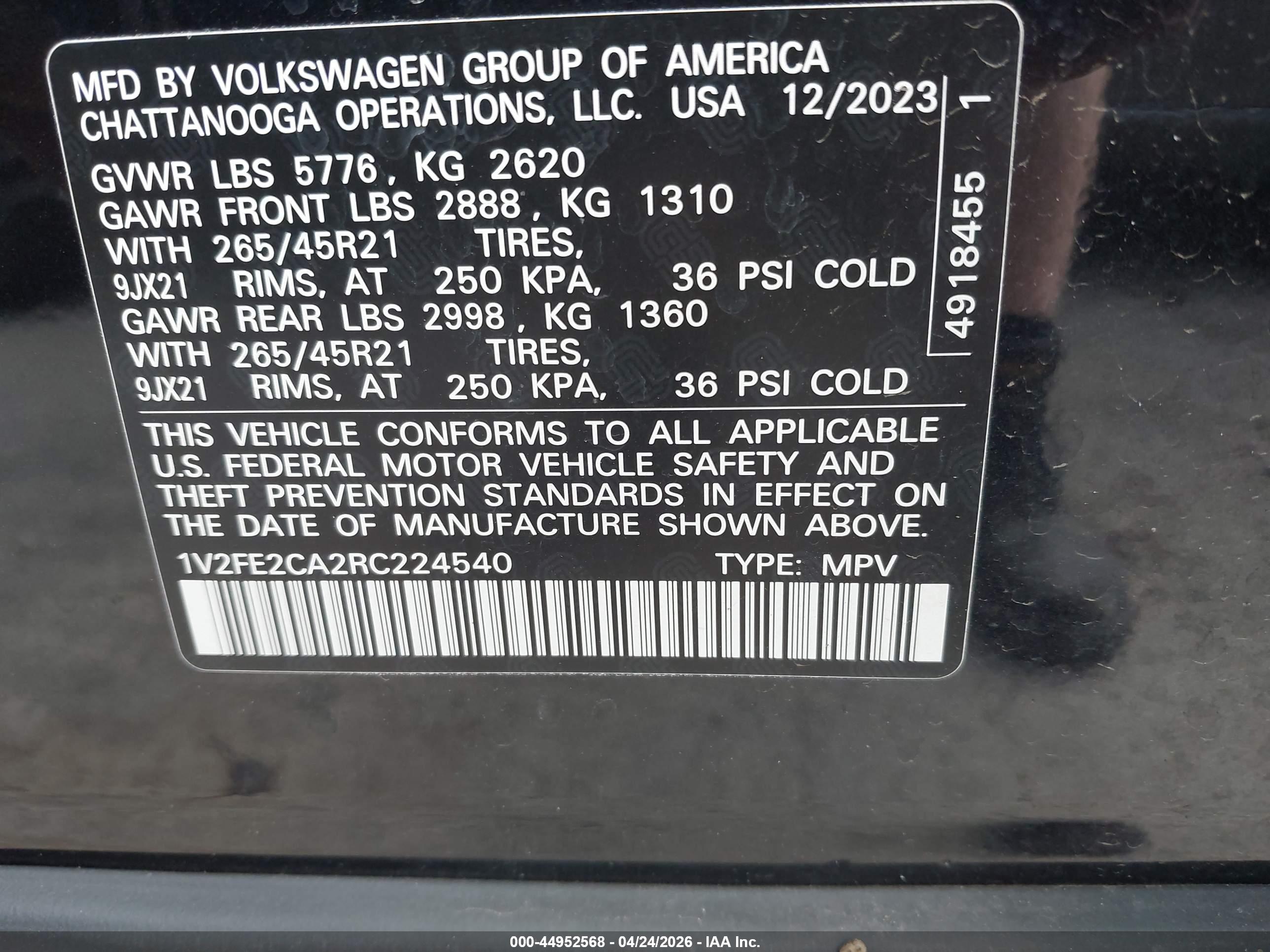 VOLKSWAGEN ATLAS image 9