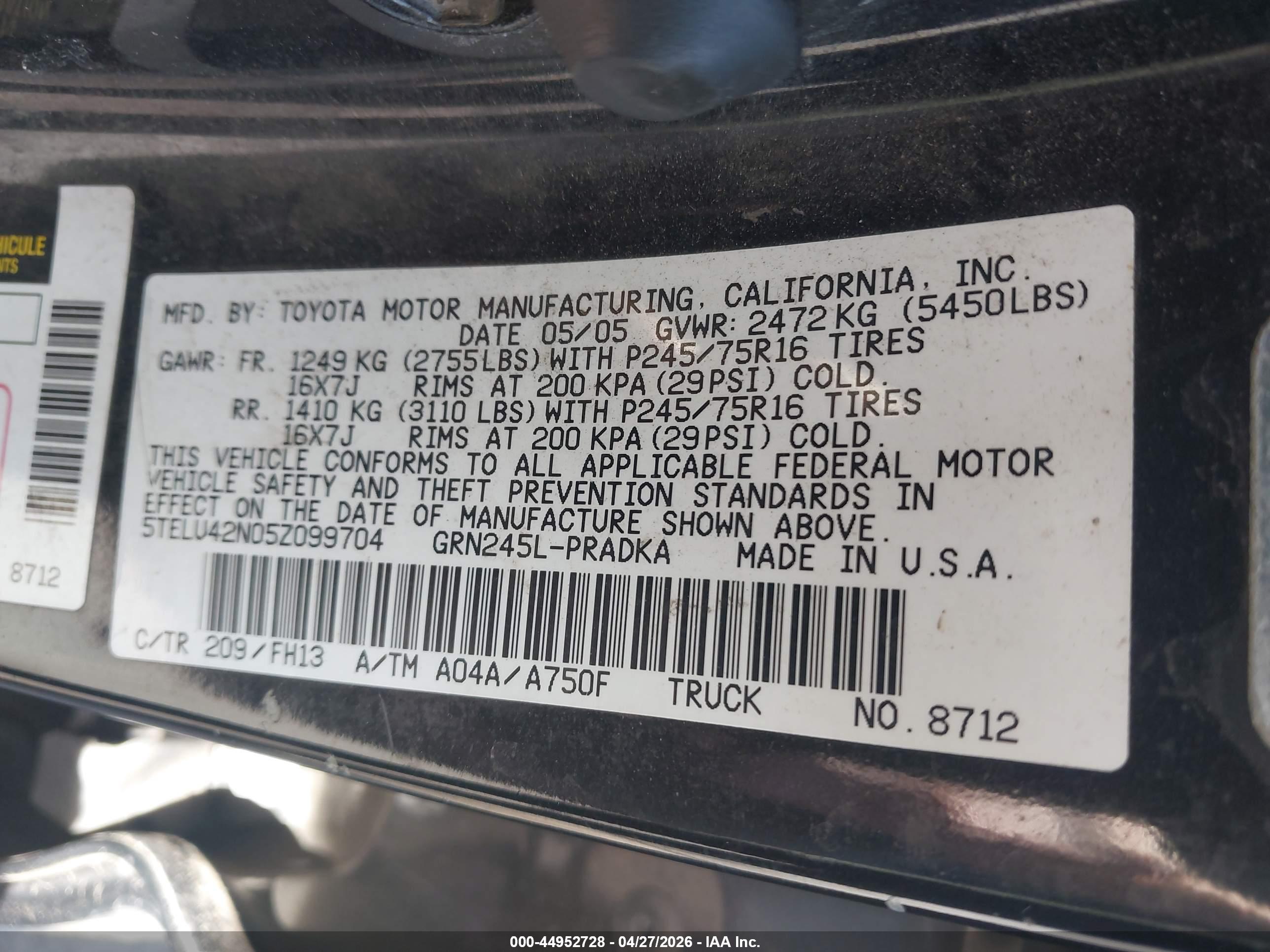 TOYOTA TACOMA image 9