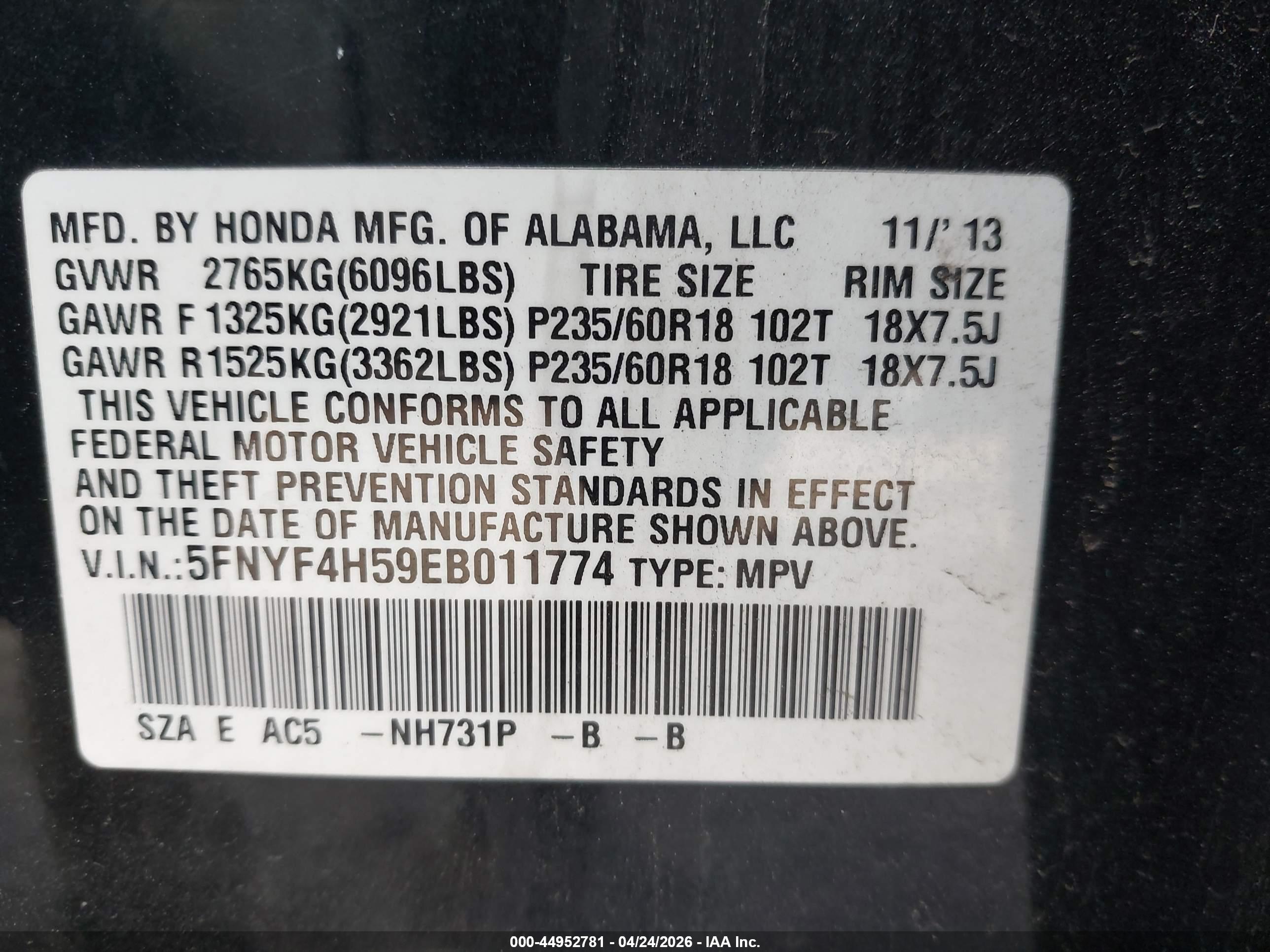 HONDA PILOT image 9