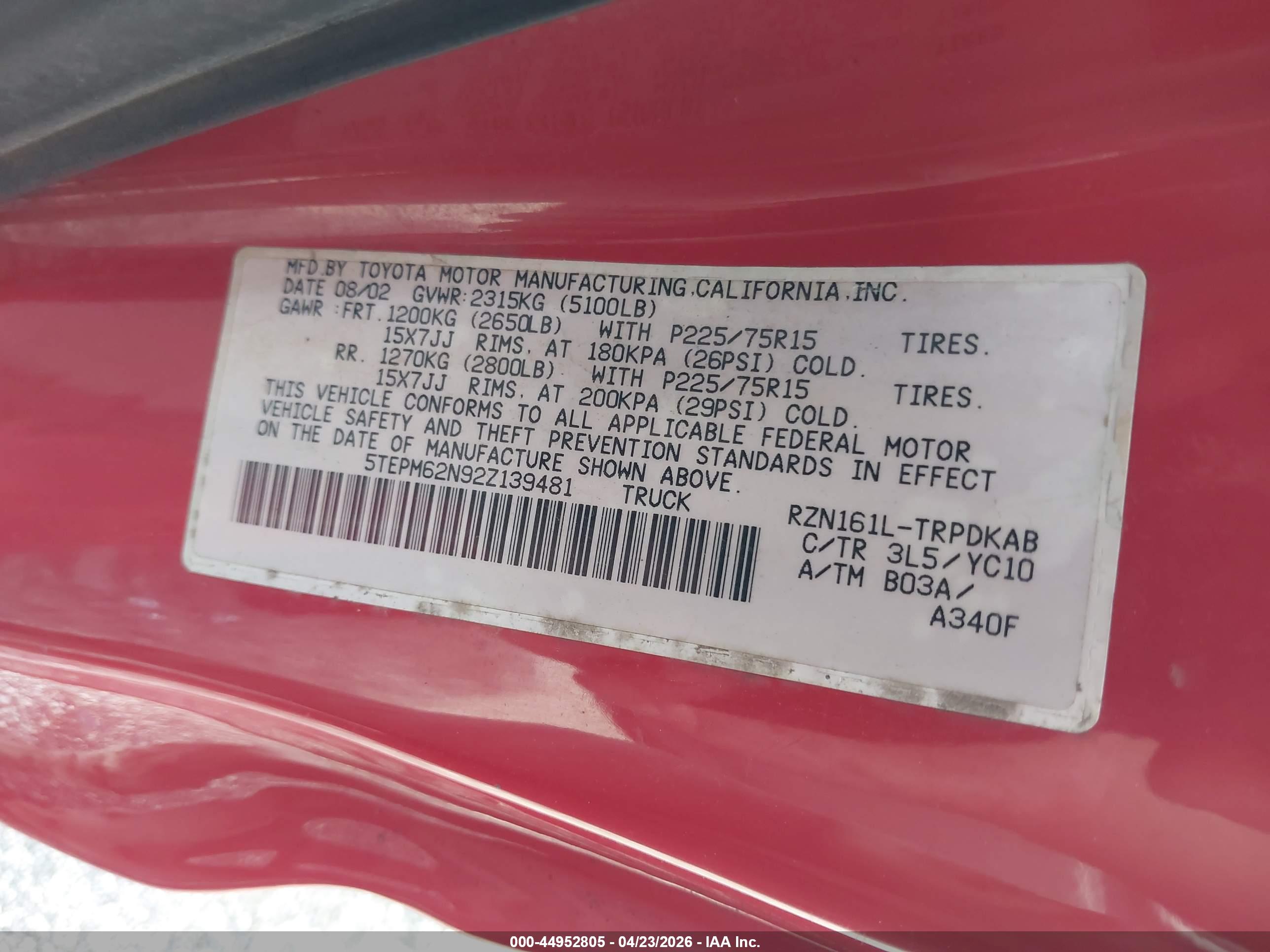 TOYOTA TACOMA image 9