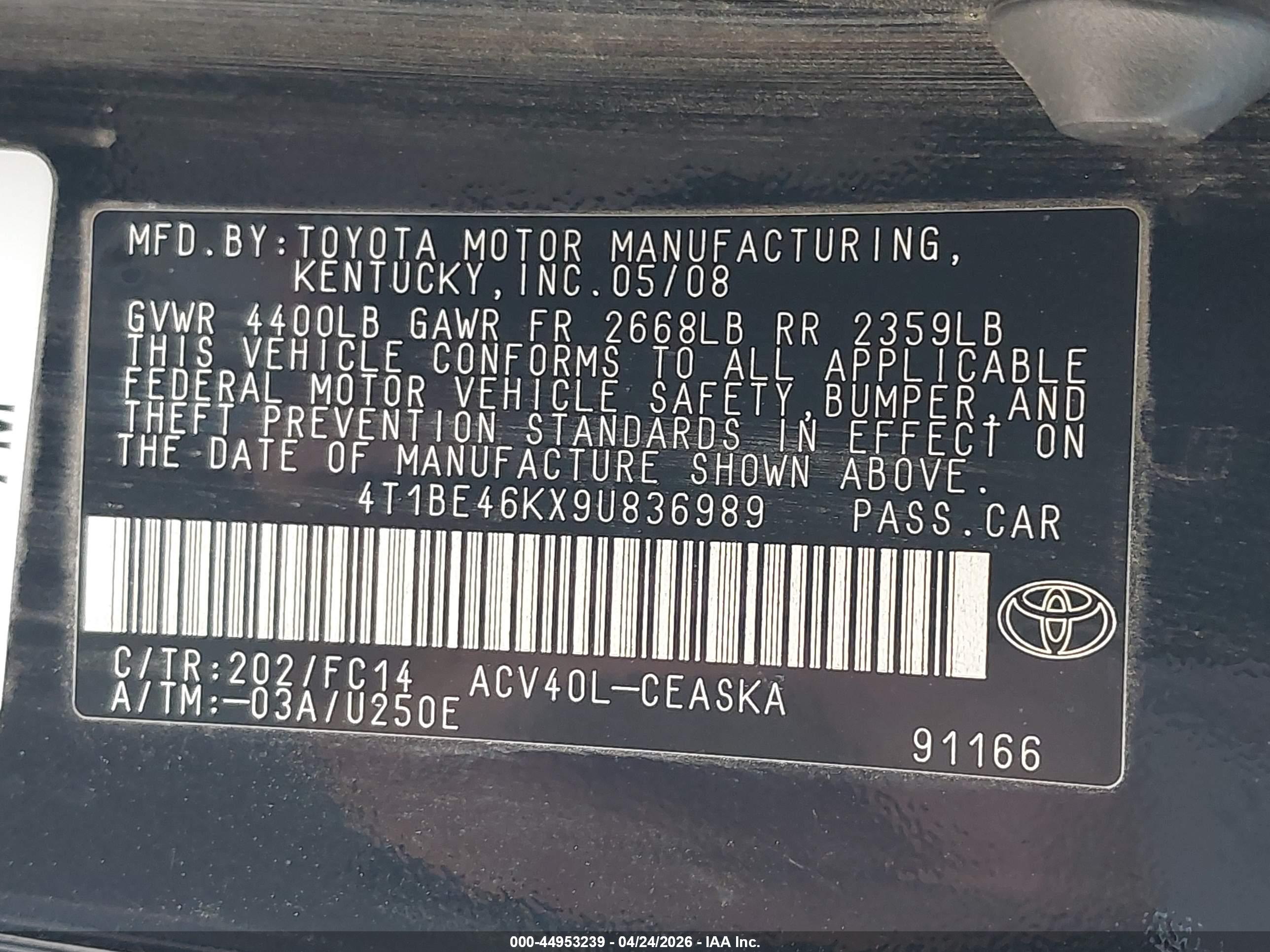 TOYOTA CAMRY image 9