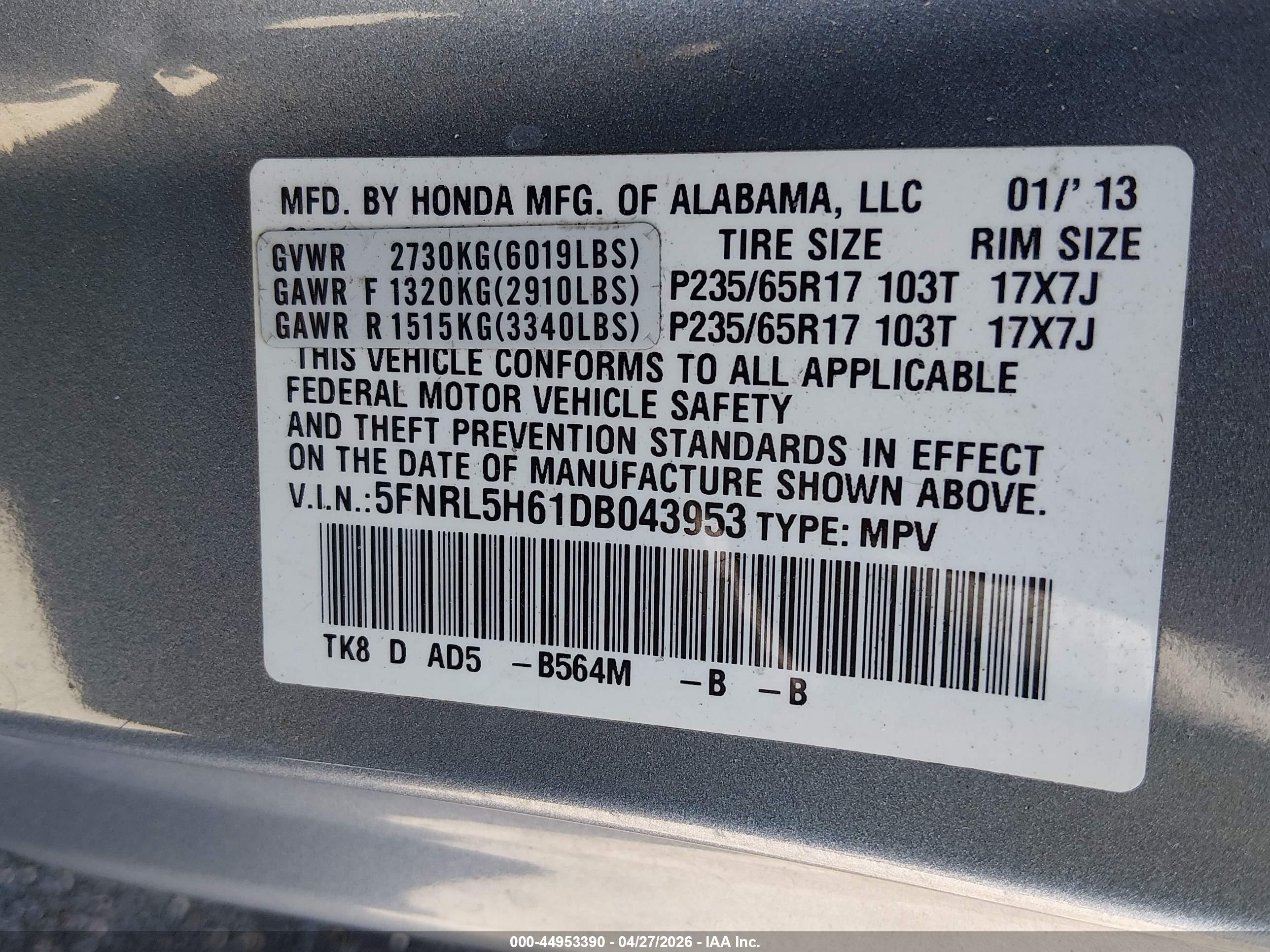 HONDA ODYSSEY image 9