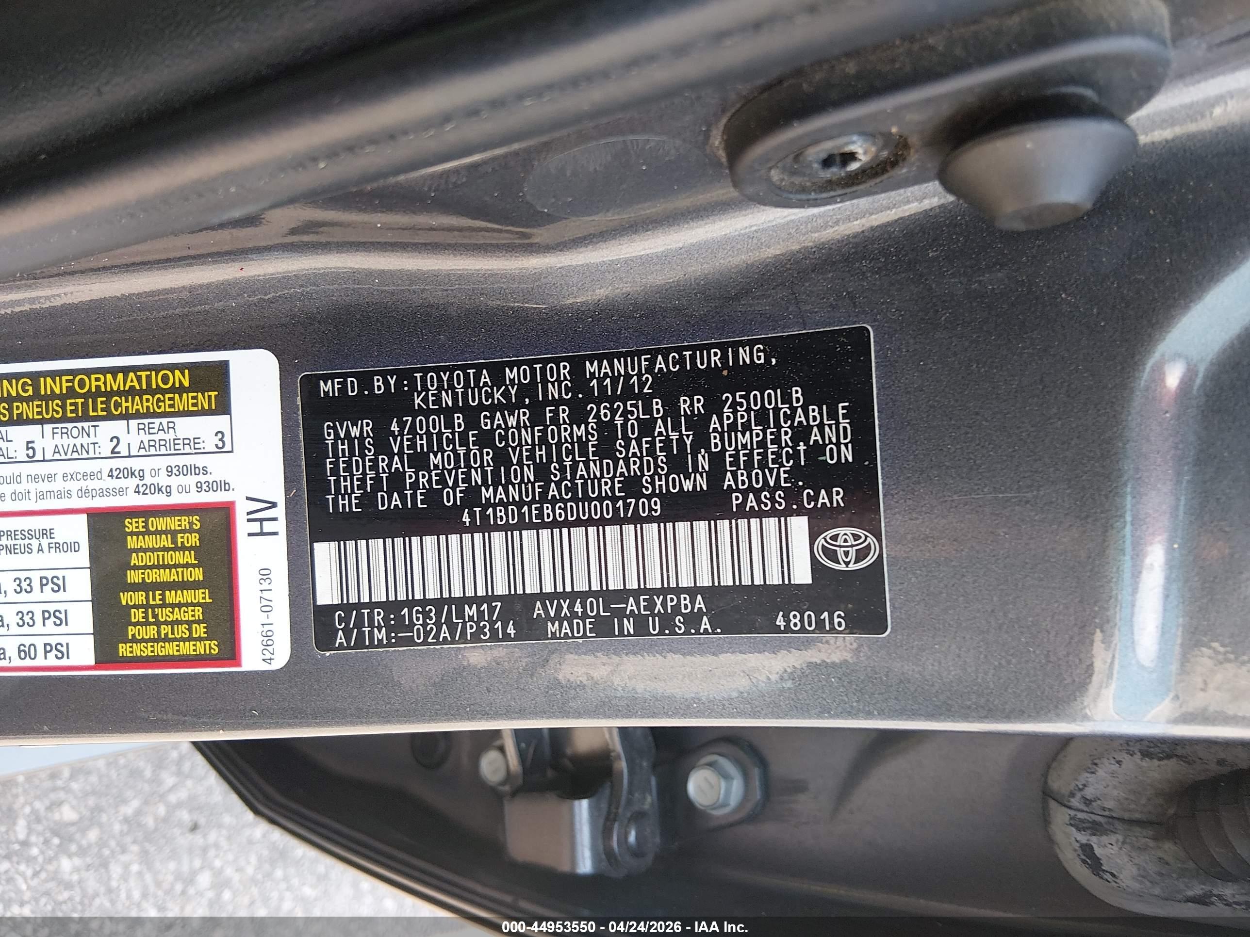 TOYOTA AVALON image 9