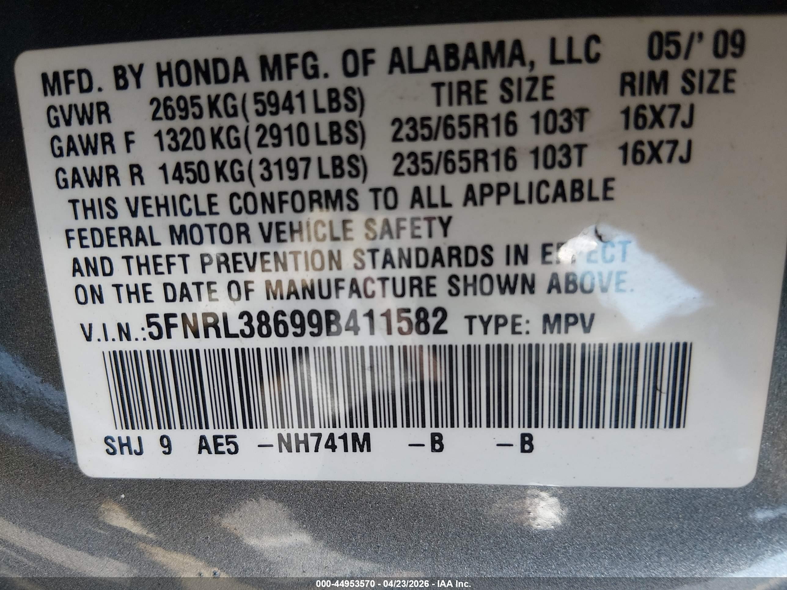 HONDA ODYSSEY image 9