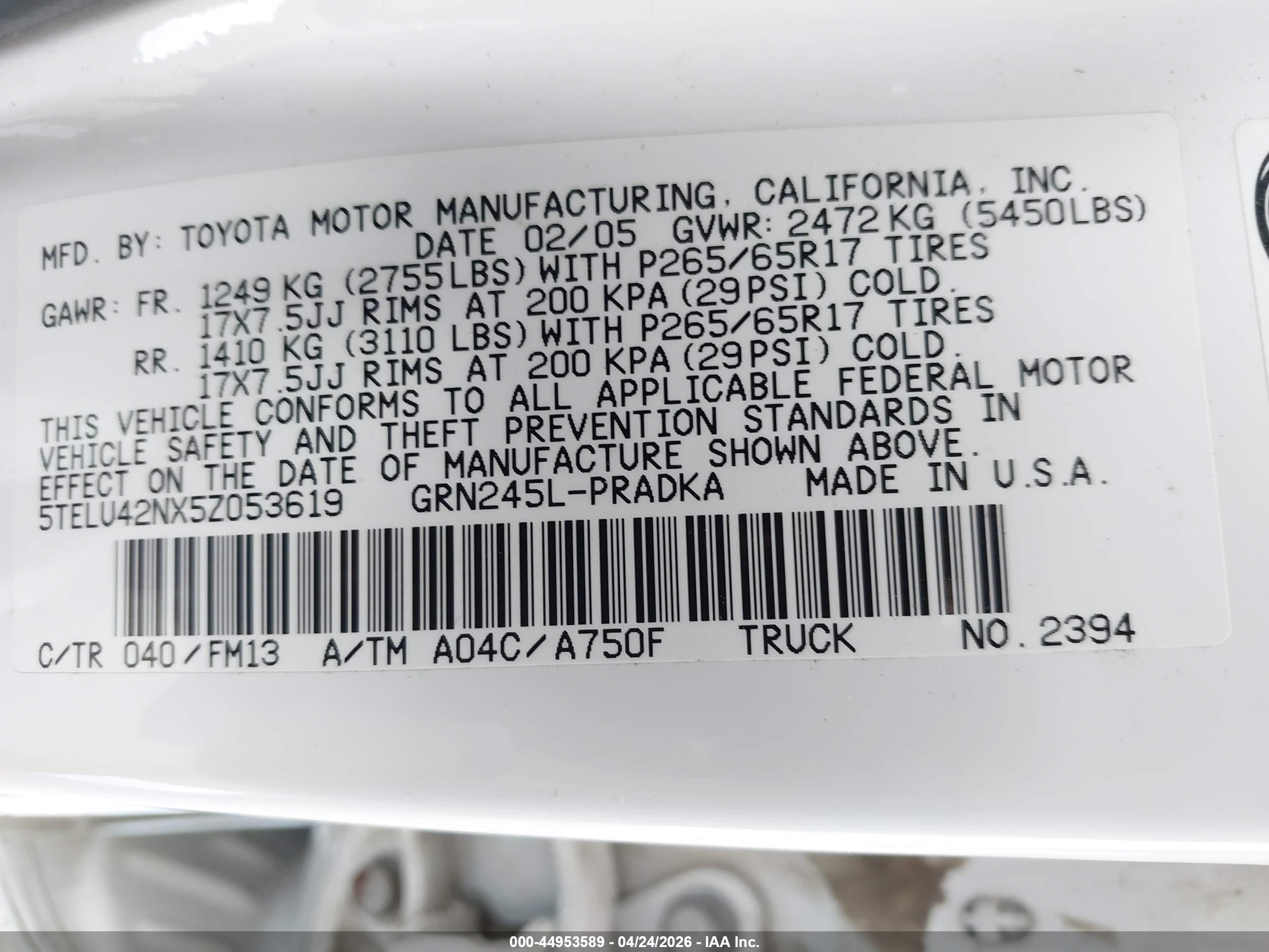 TOYOTA TACOMA image 9