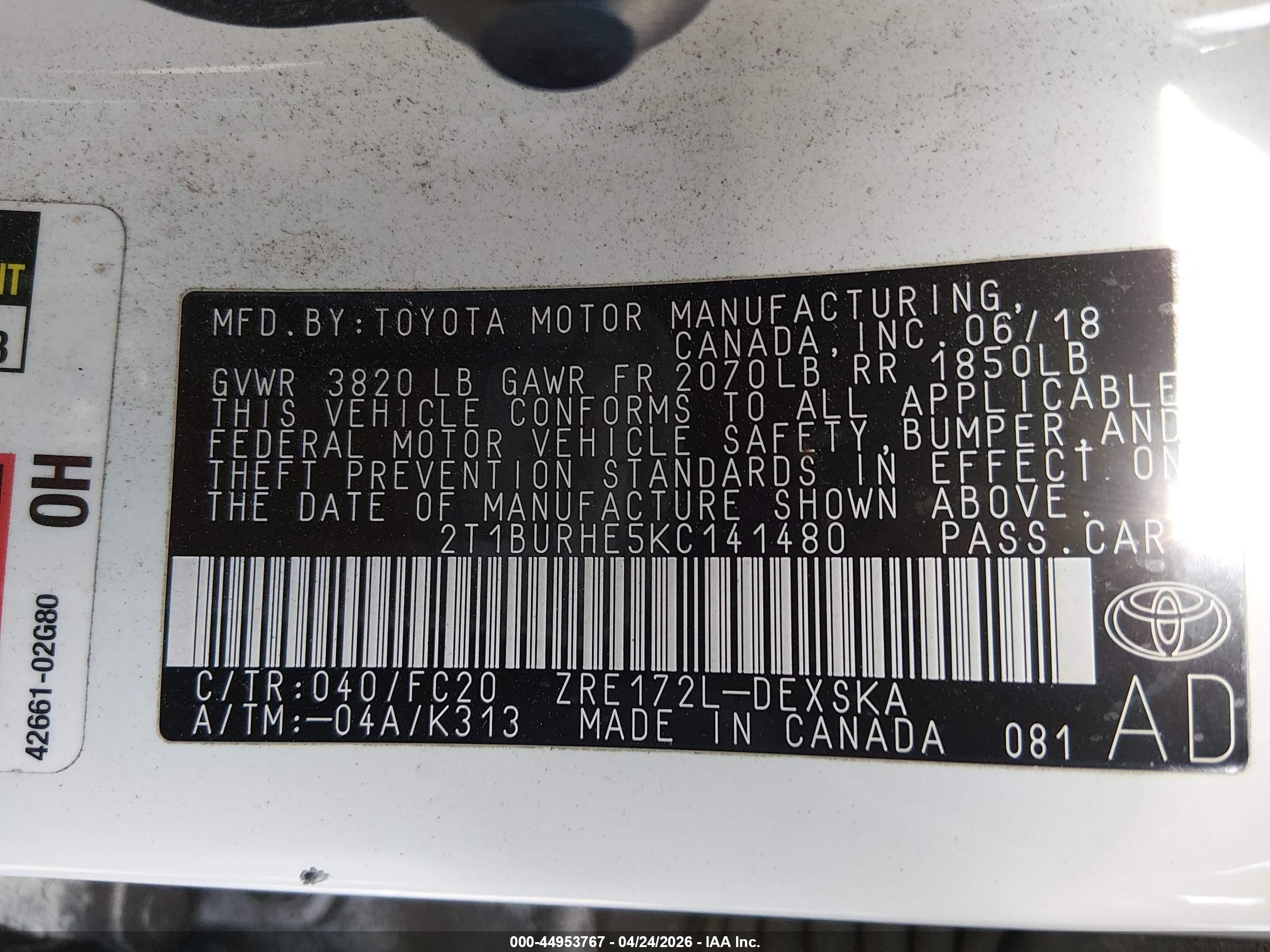 TOYOTA COROLLA image 9