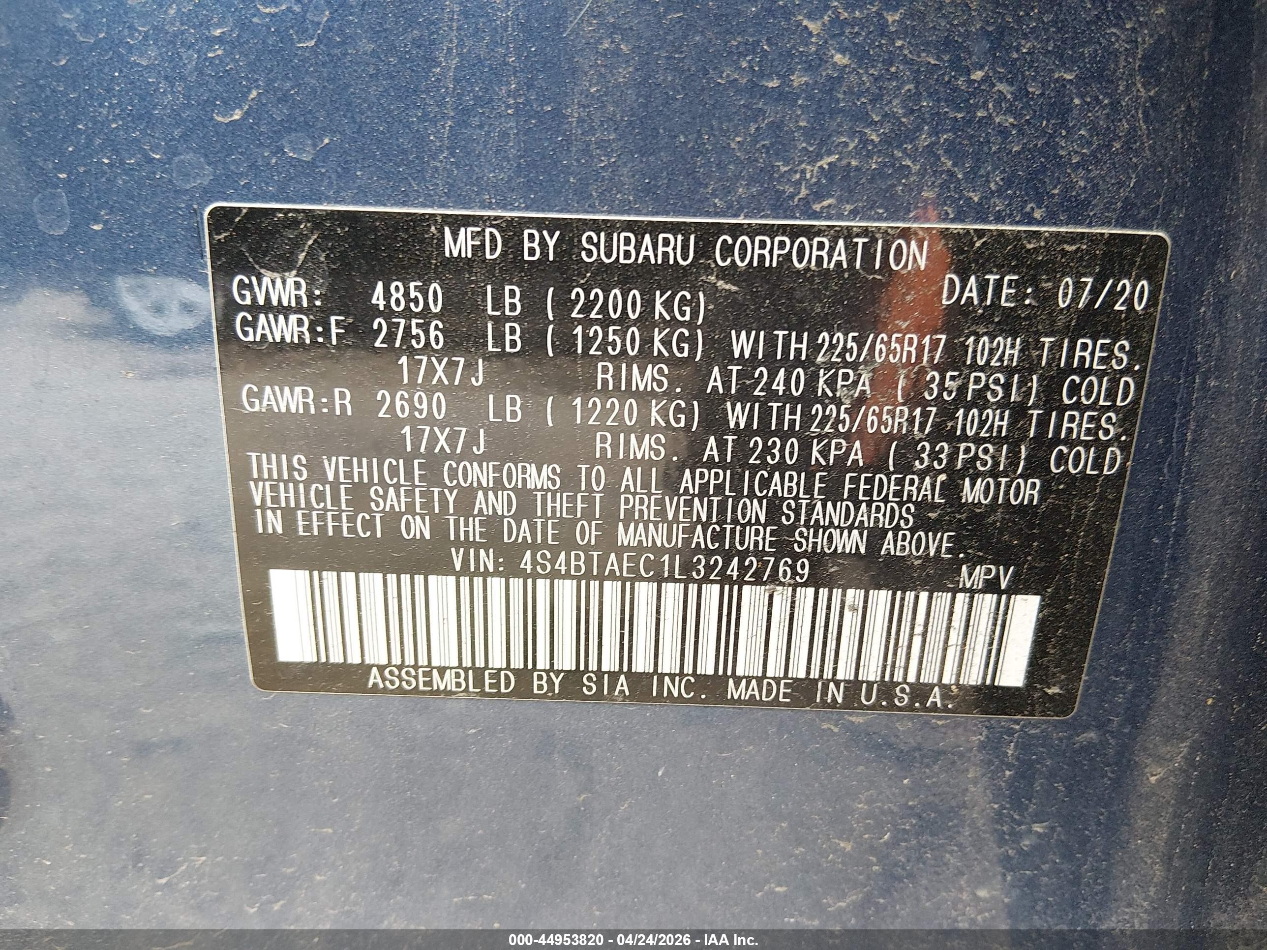 SUBARU OUTBACK image 9