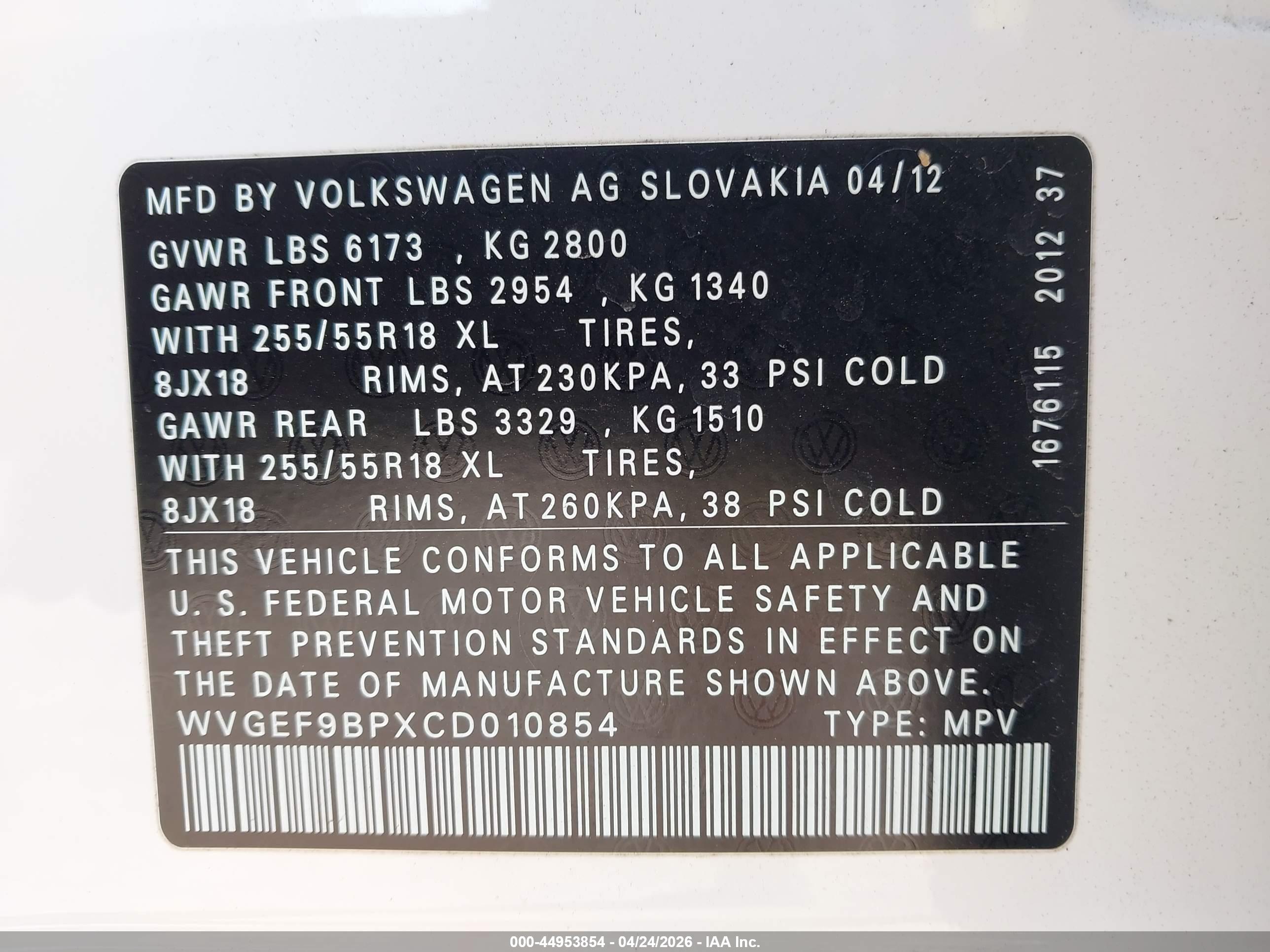 VOLKSWAGEN TOUAREG image 9