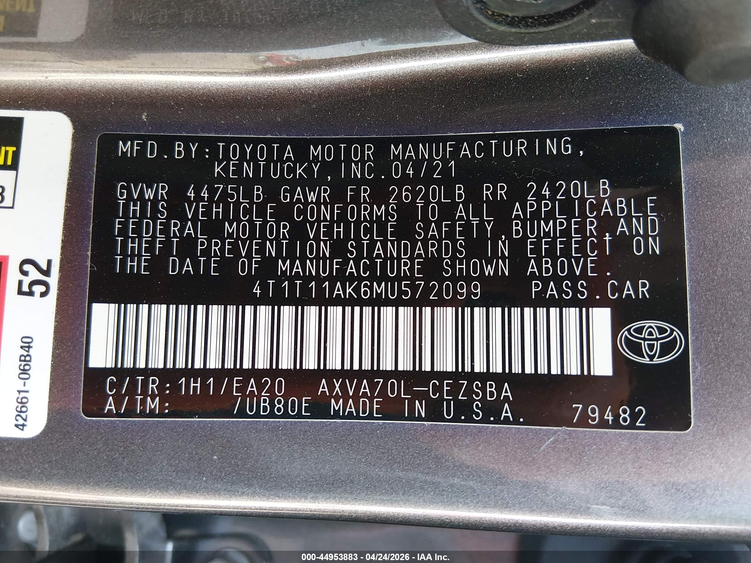 TOYOTA CAMRY image 9