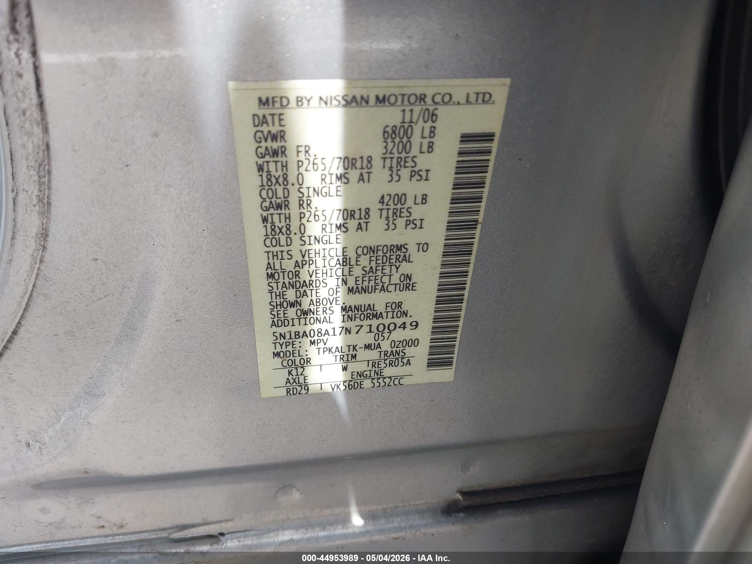 NISSAN ARMADA image 9