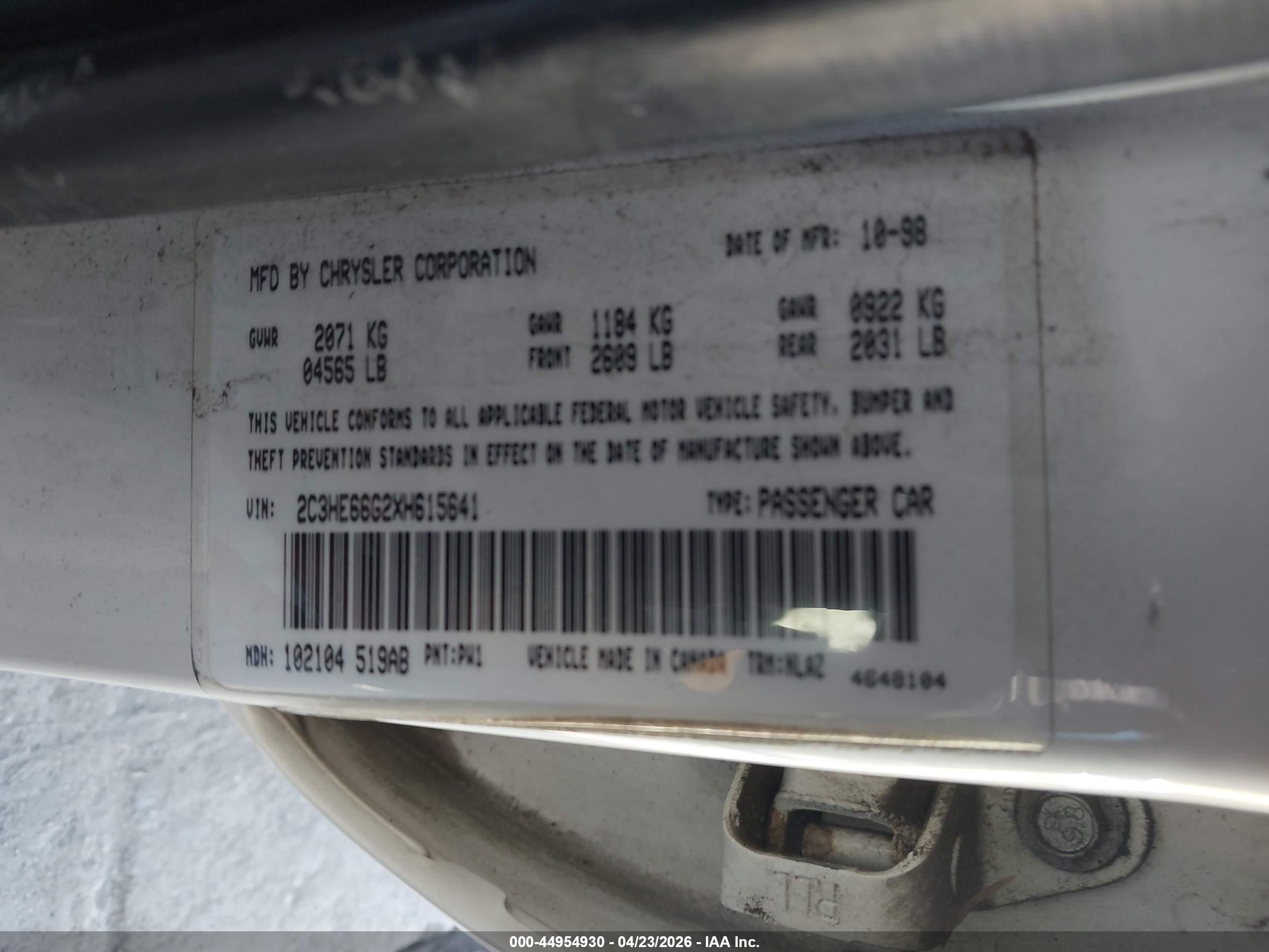 CHRYSLER 300M image 9