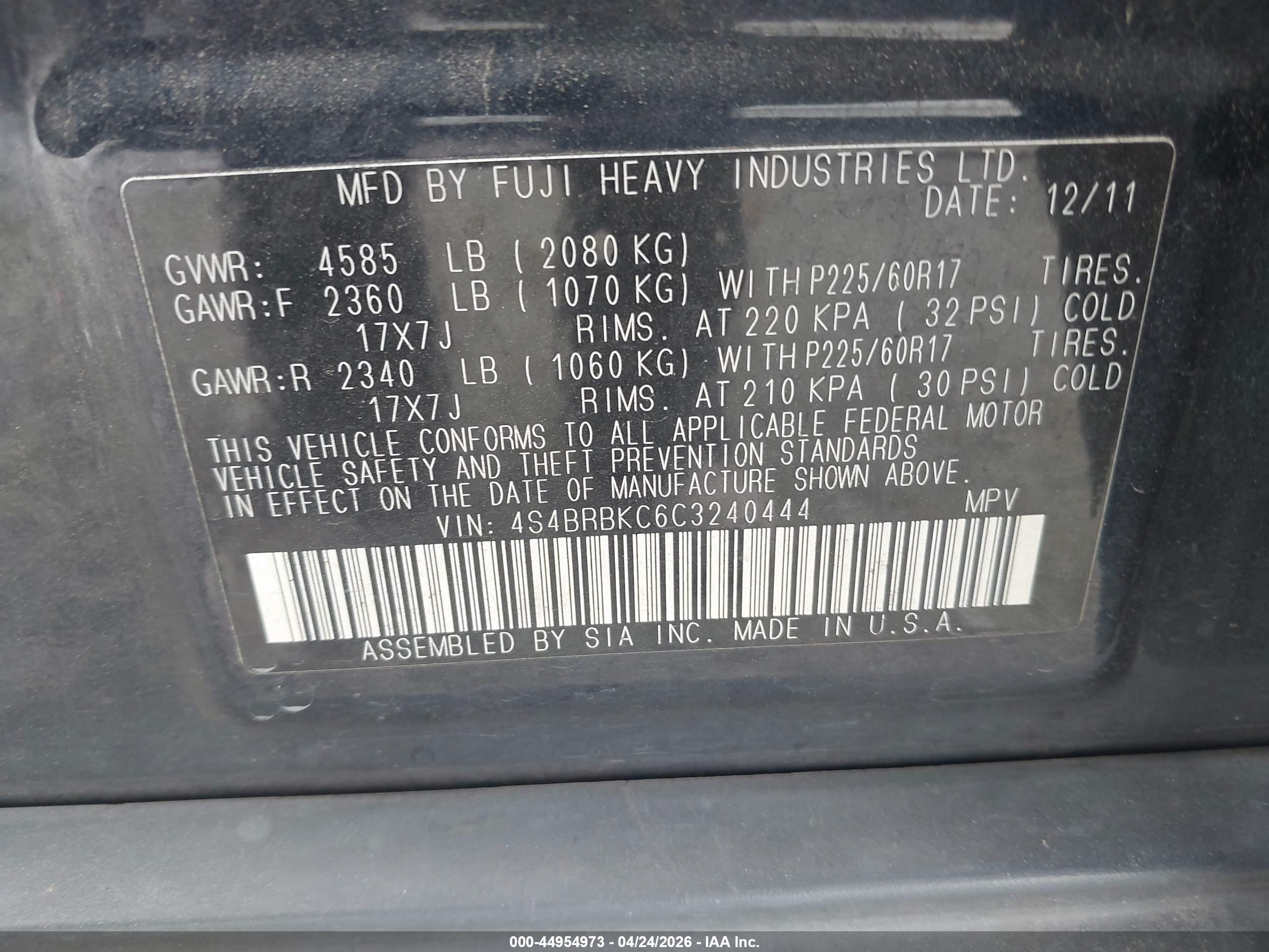 SUBARU OUTBACK image 9