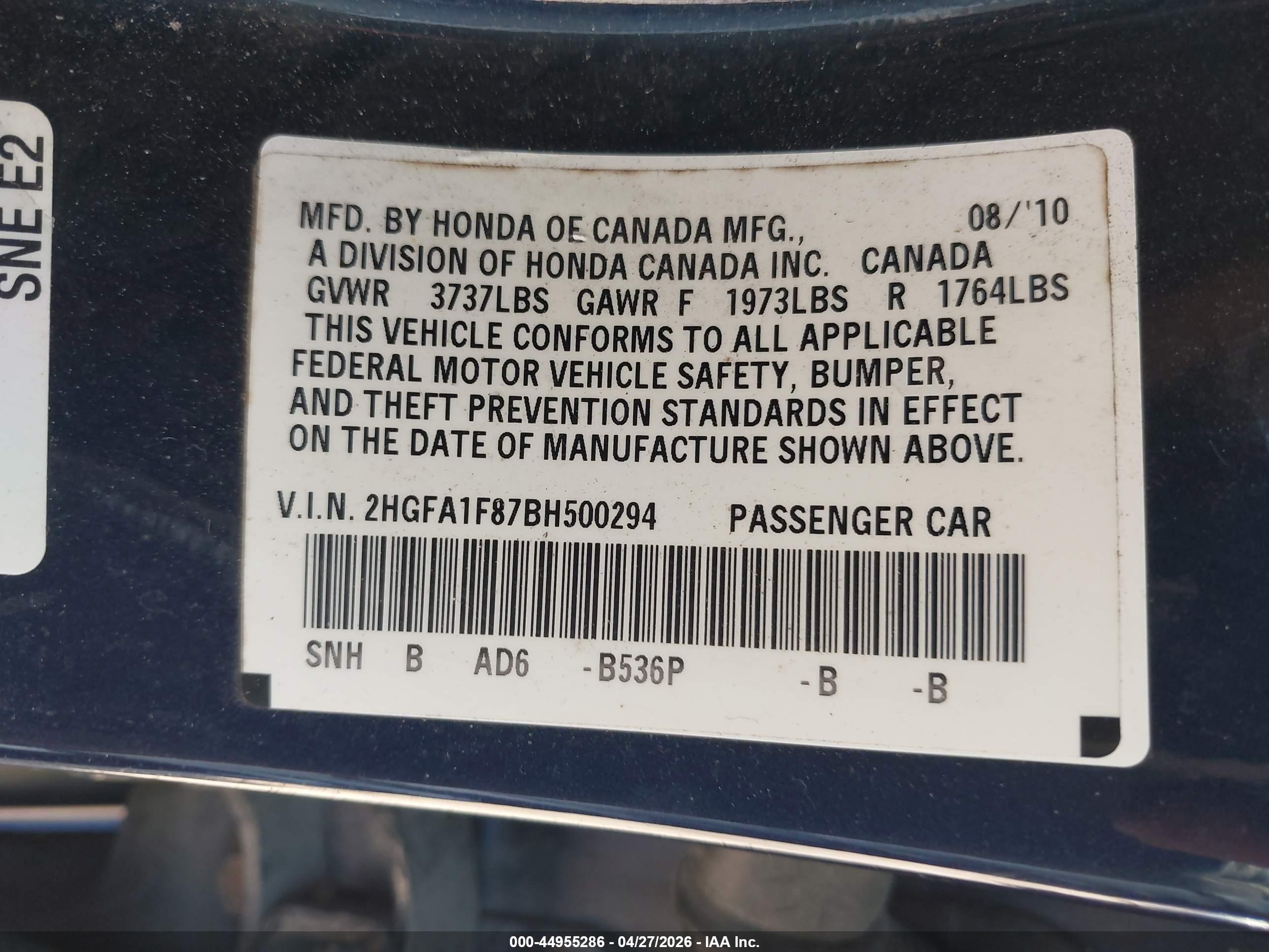 HONDA CIVIC image 9