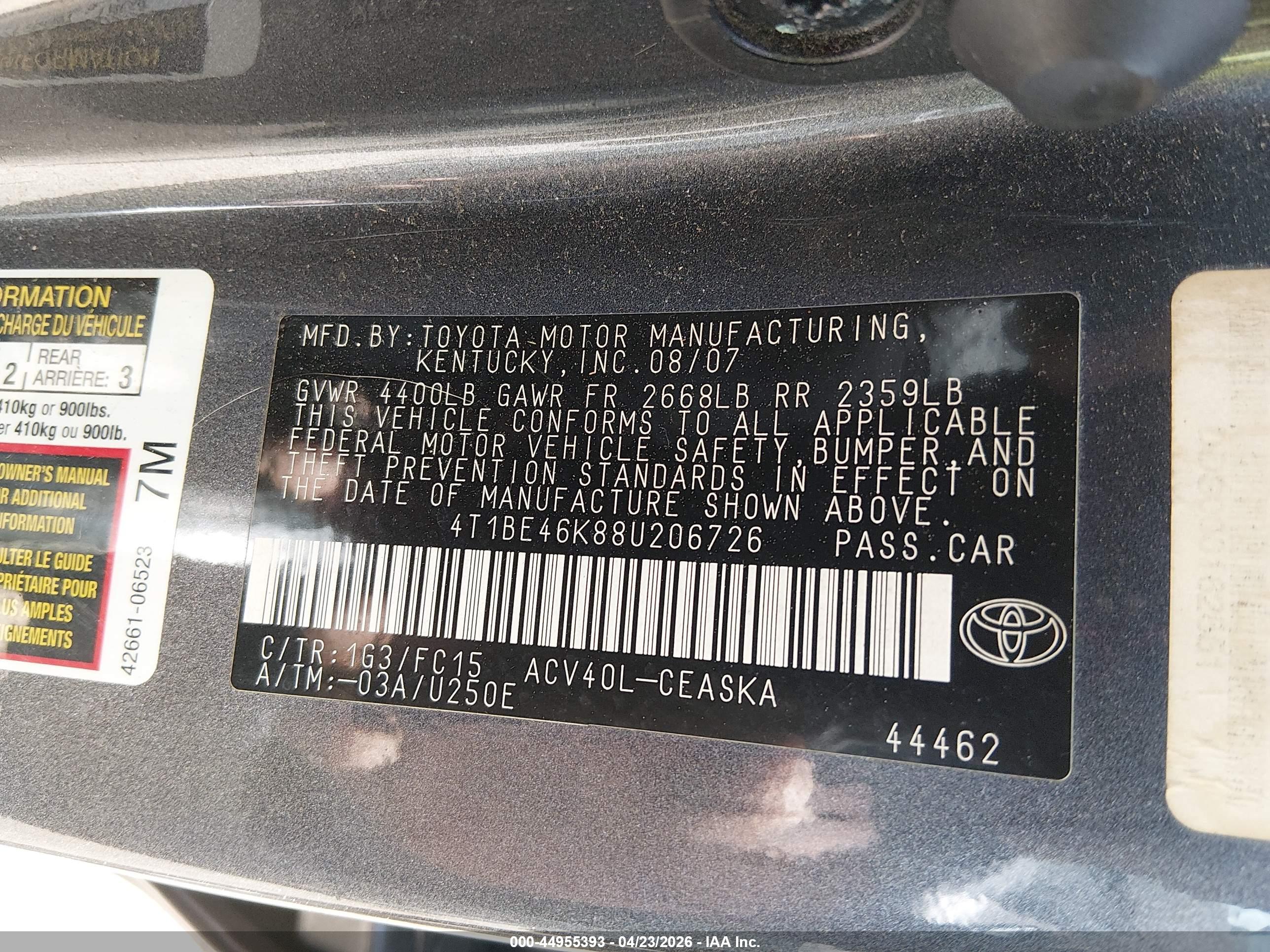 TOYOTA CAMRY image 9