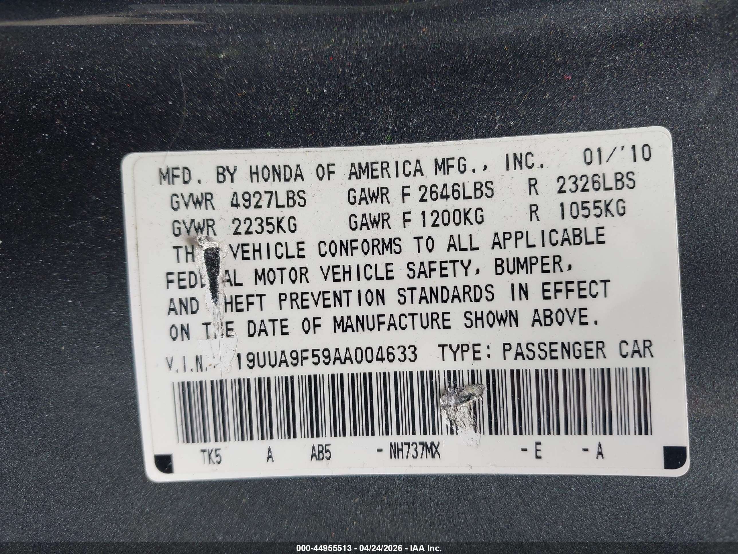 ACURA TL image 9