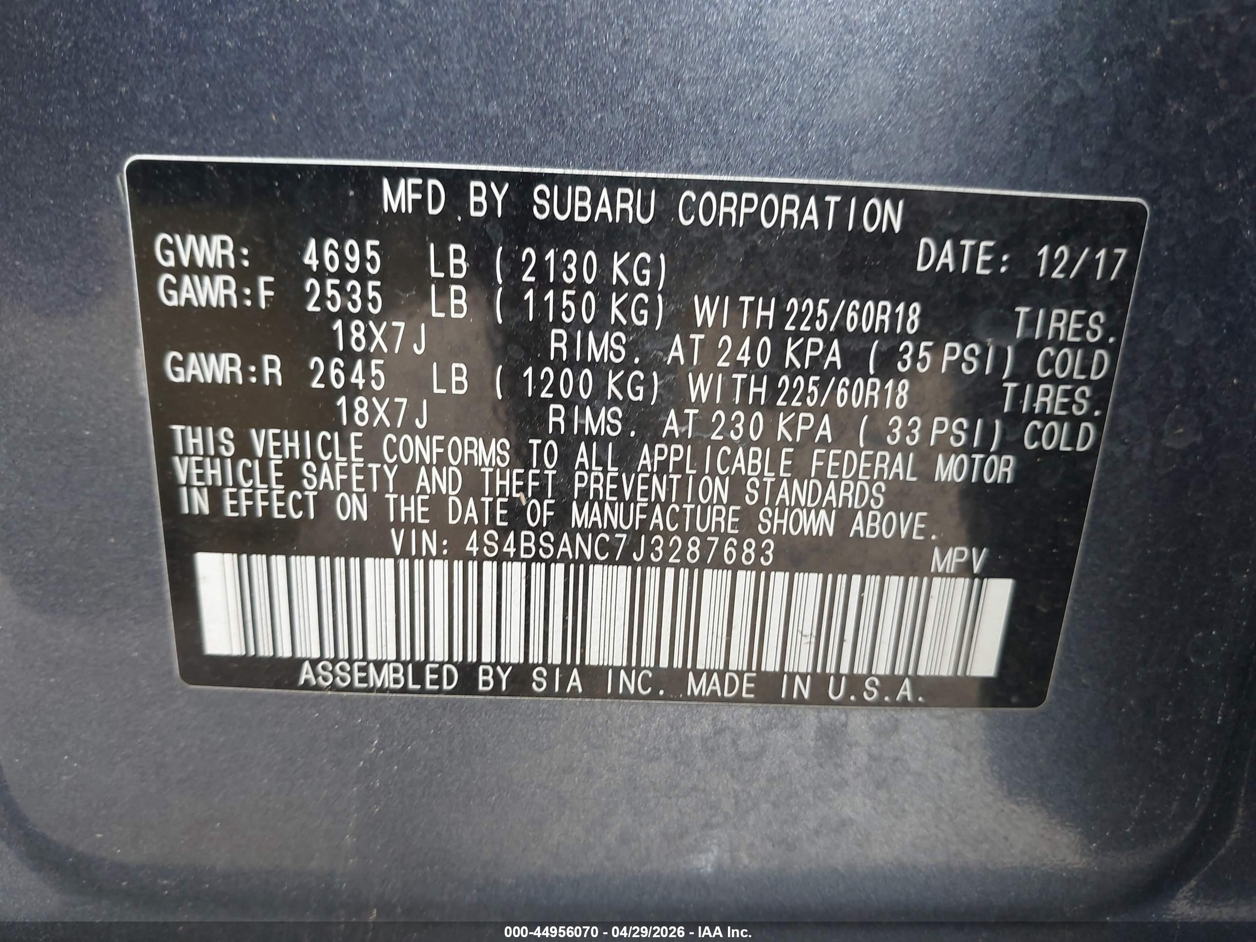 SUBARU OUTBACK image 9