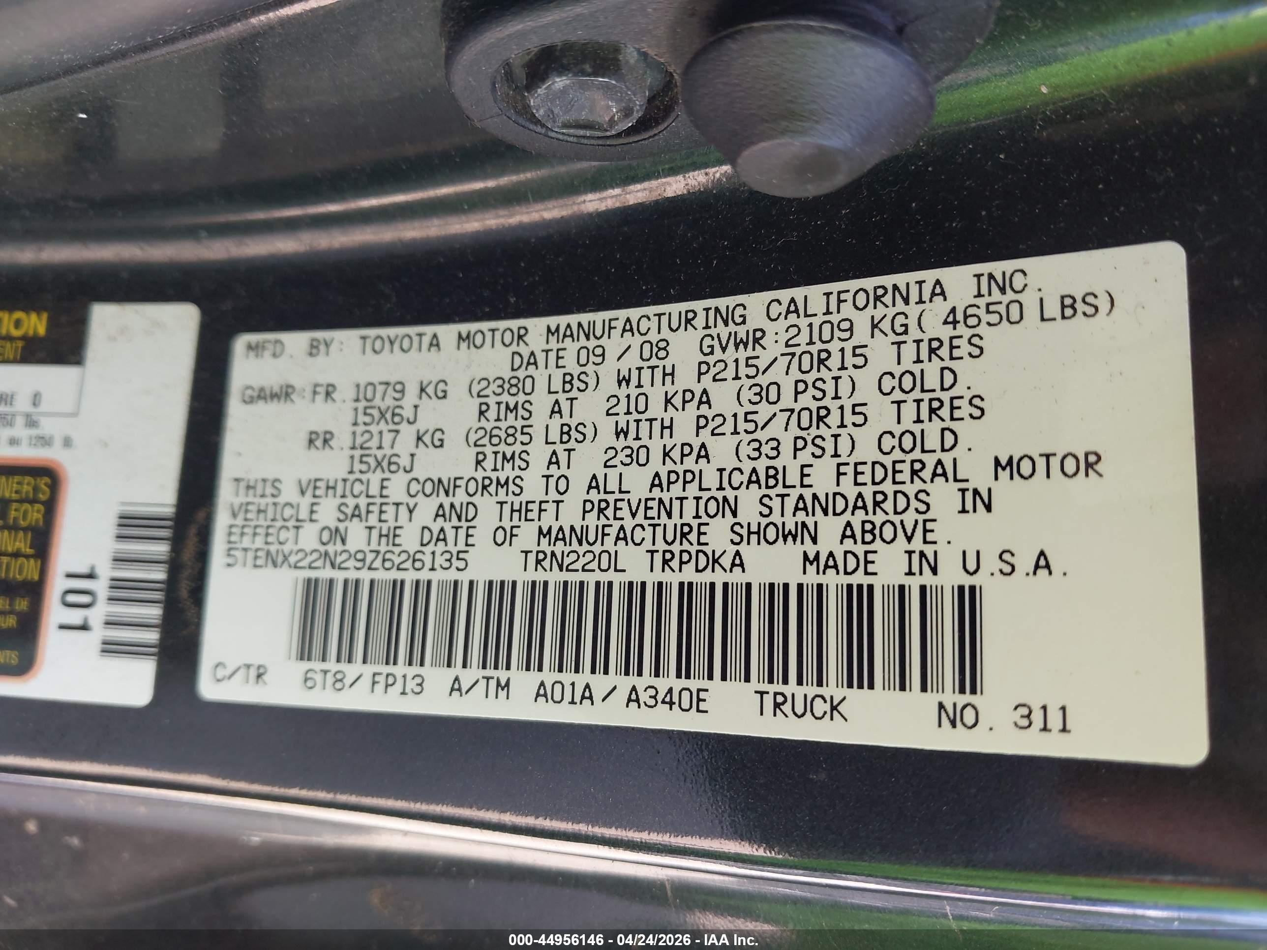 TOYOTA TACOMA image 9