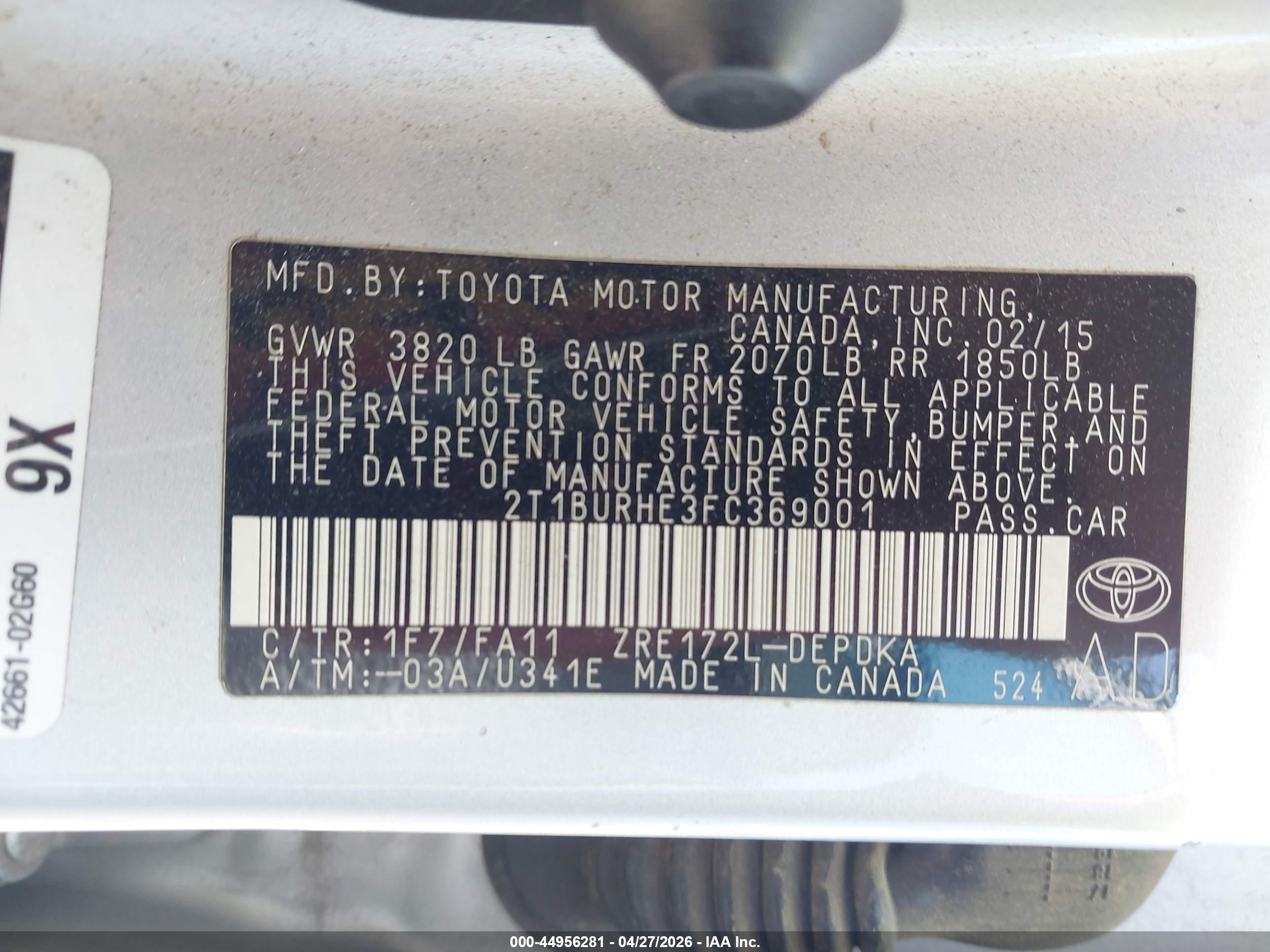 TOYOTA COROLLA image 9
