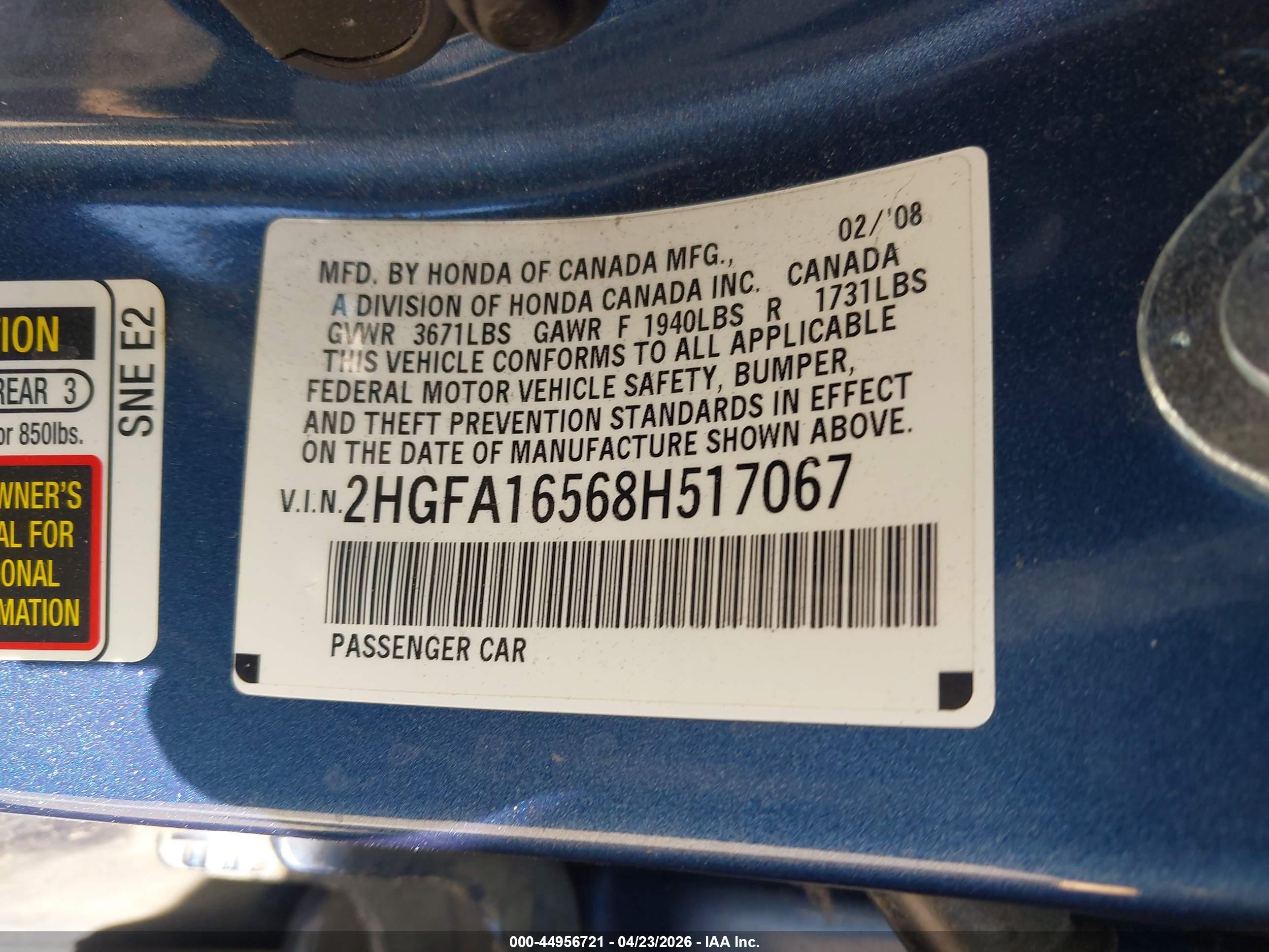 HONDA CIVIC image 9