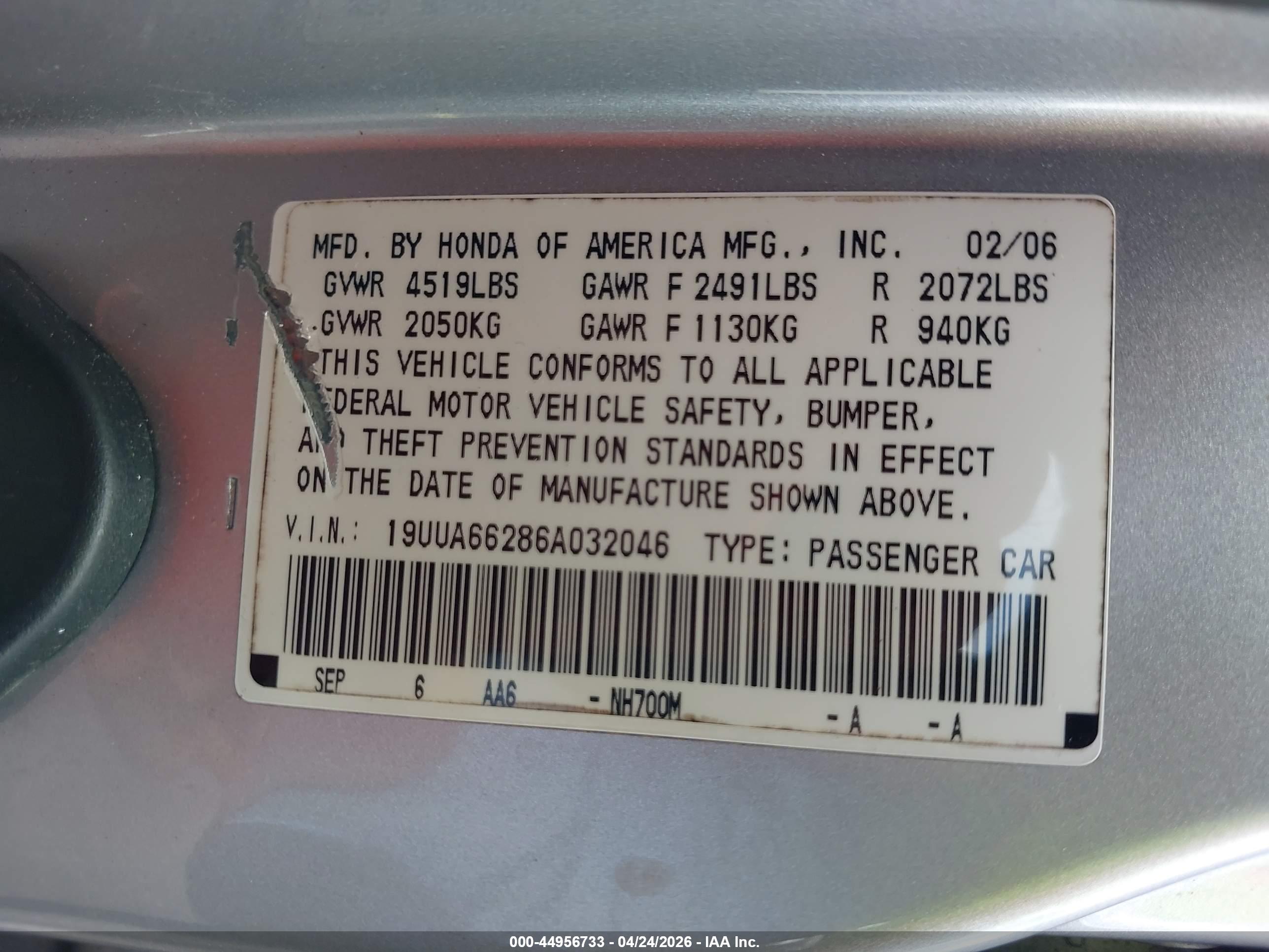 ACURA TL image 9
