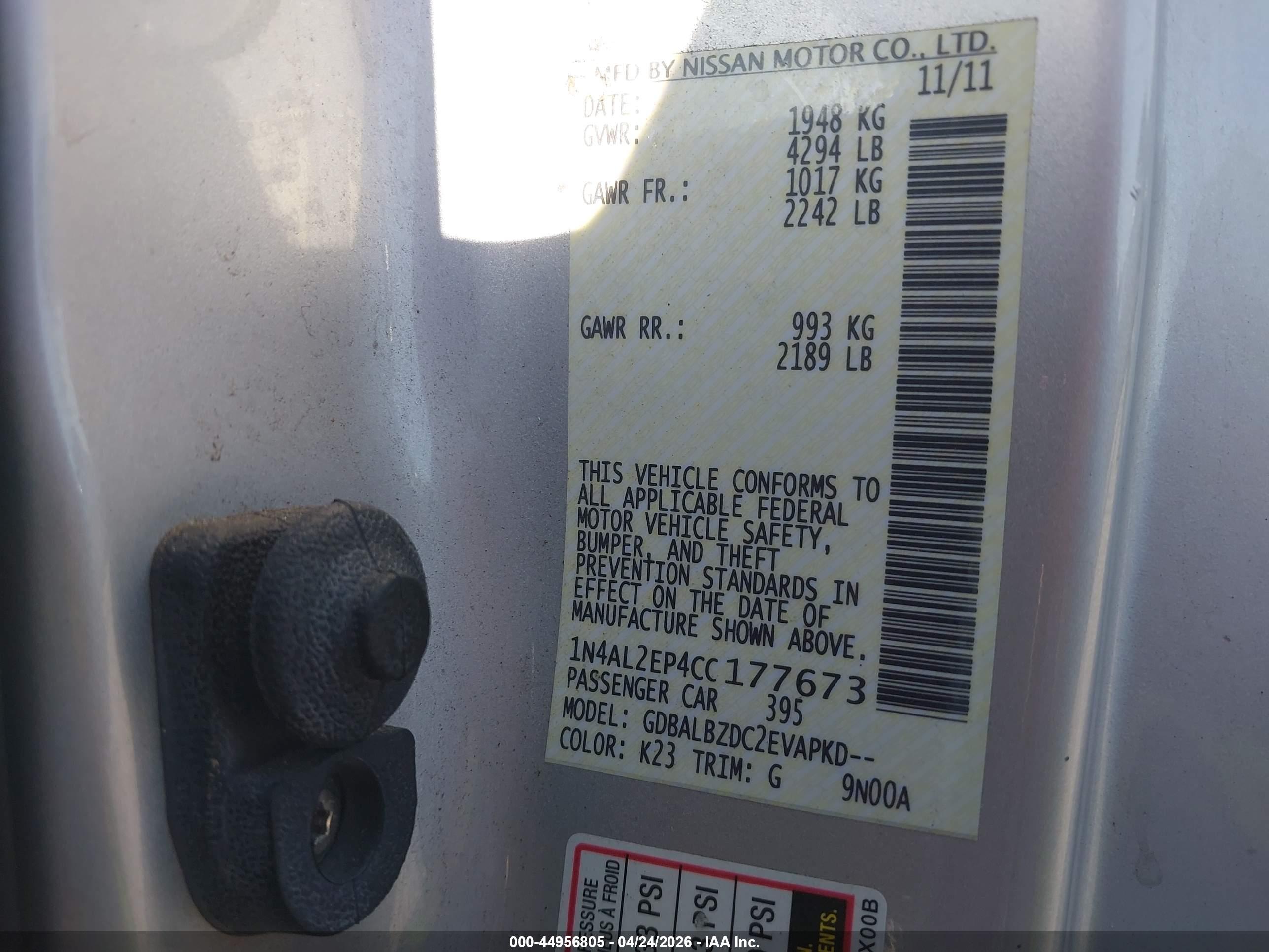 NISSAN ALTIMA image 9