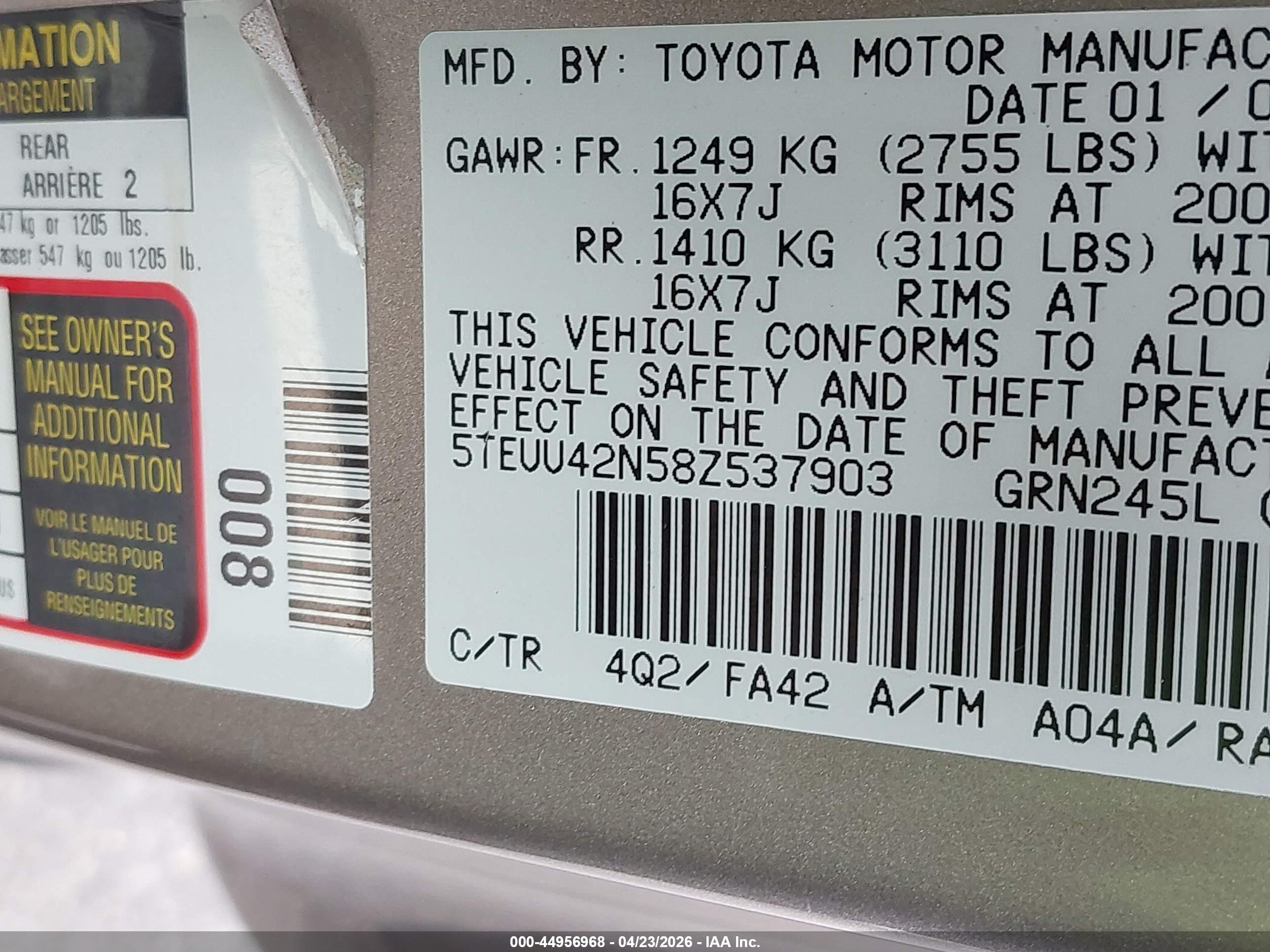 TOYOTA TACOMA image 9