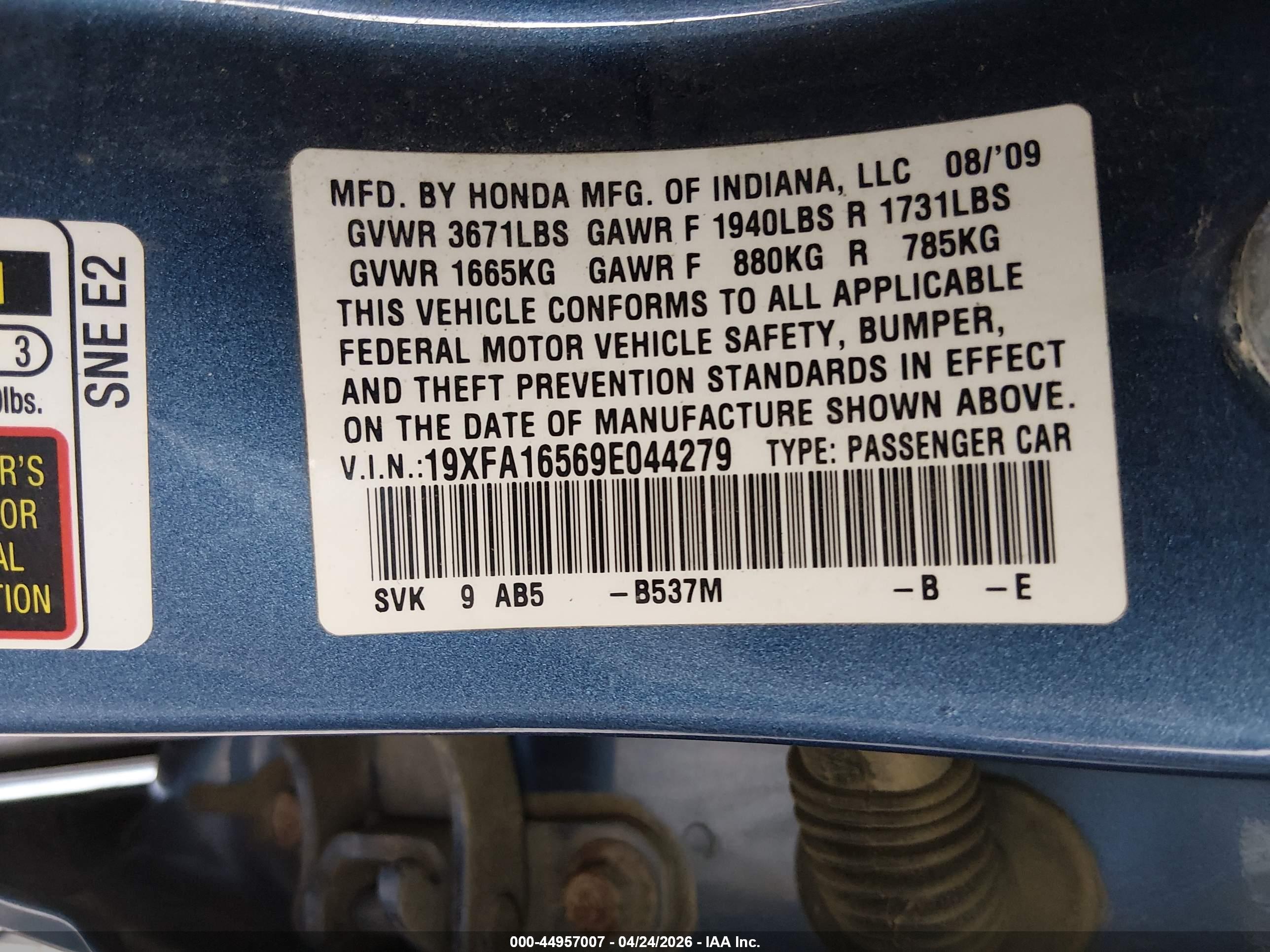 HONDA CIVIC image 9
