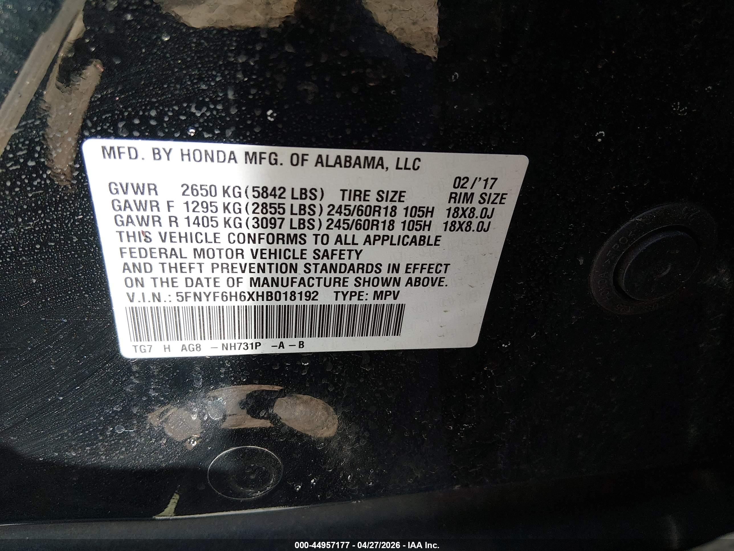 HONDA PILOT image 9