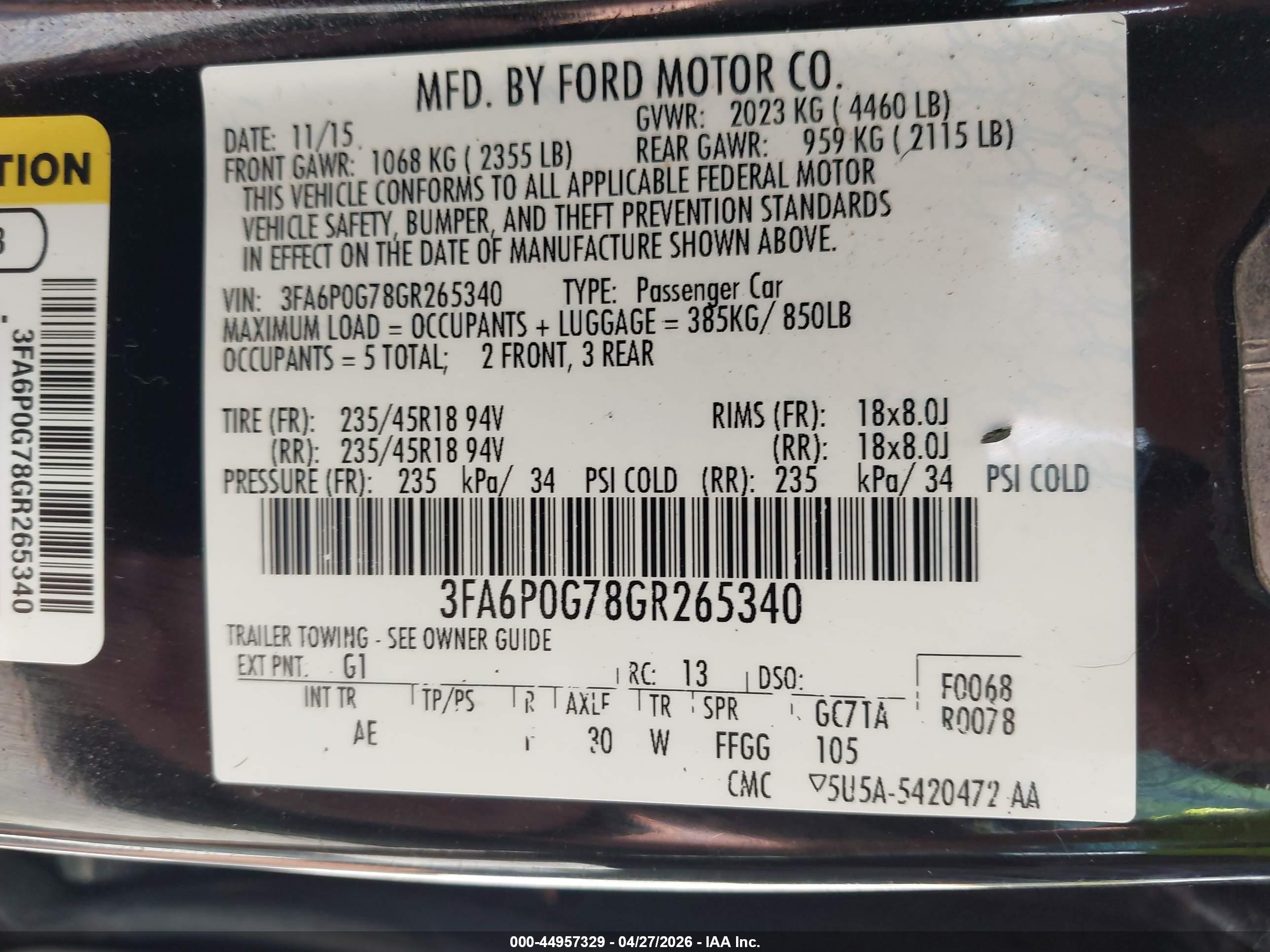 FORD FUSION image 9