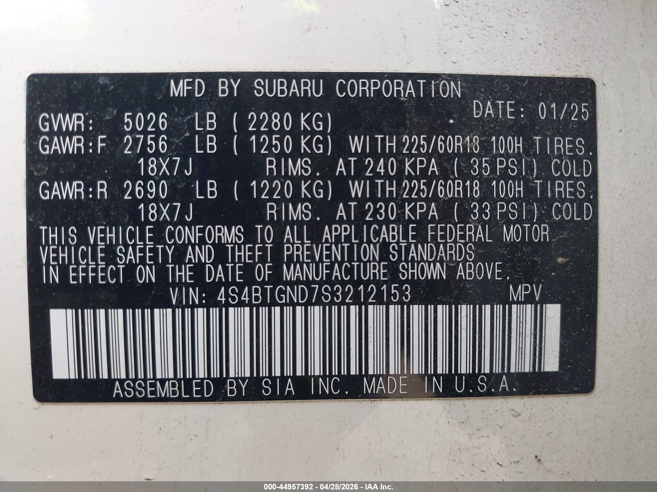 SUBARU OUTBACK image 9
