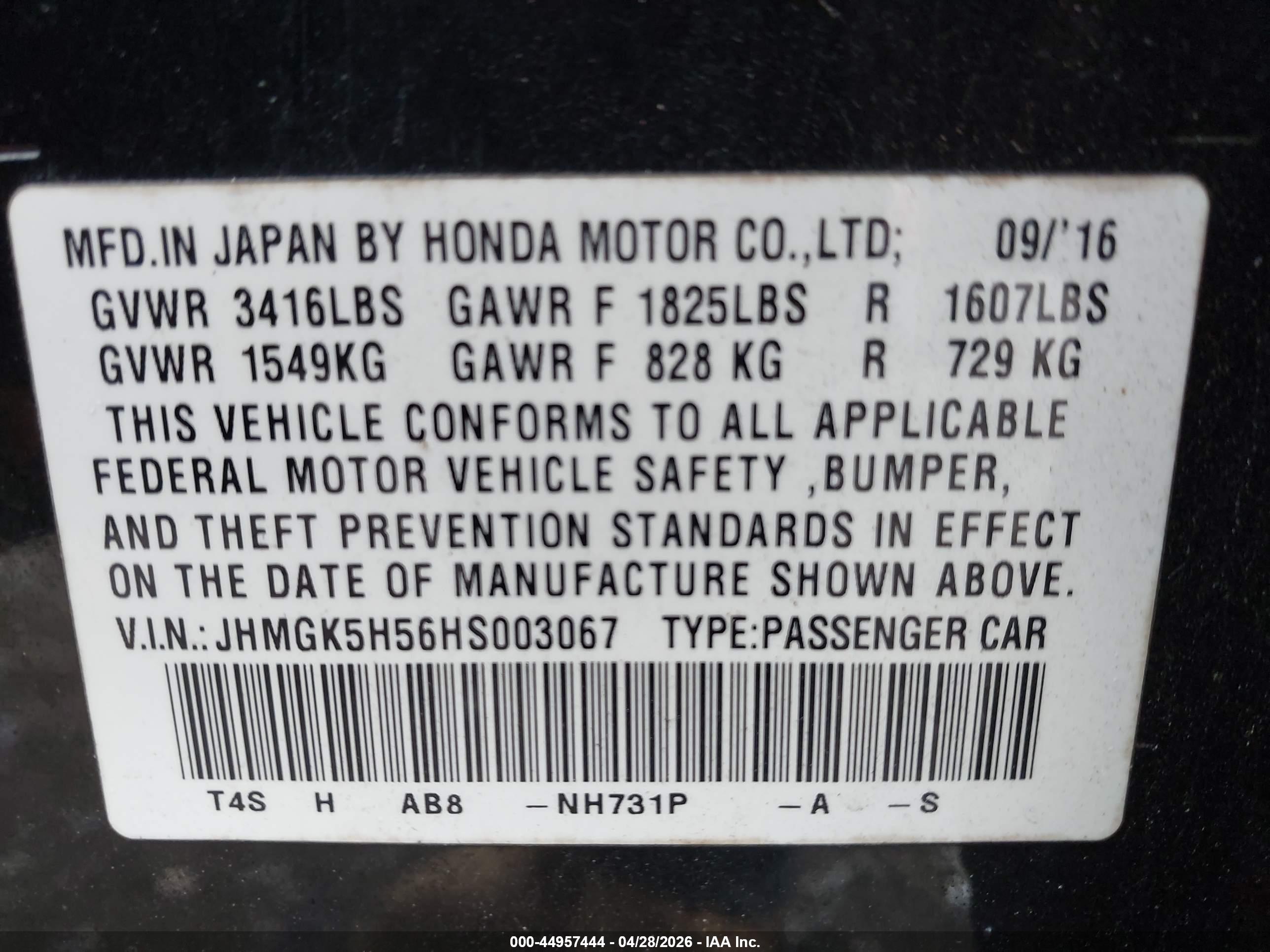 HONDA FIT image 9