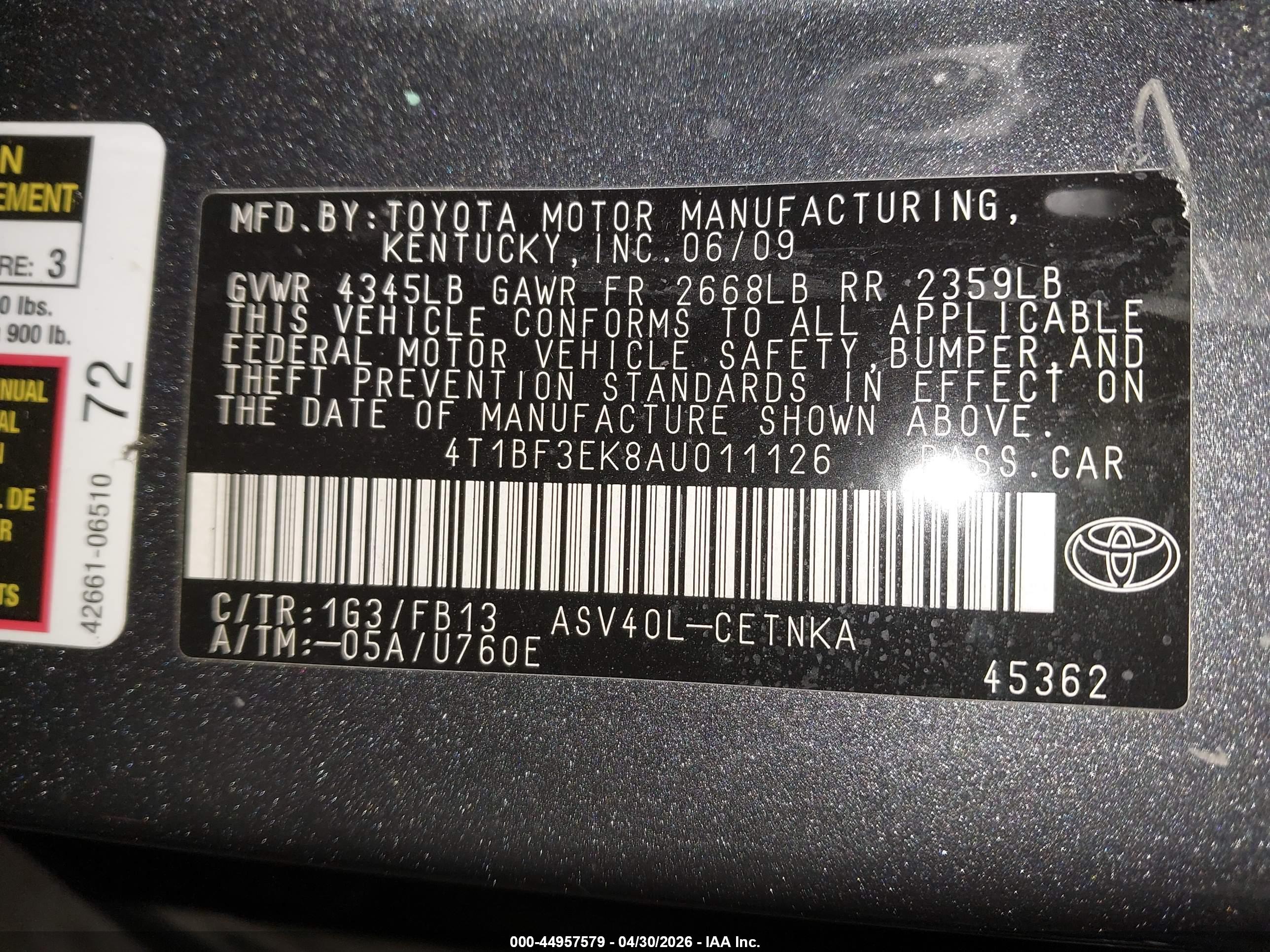 TOYOTA CAMRY image 9